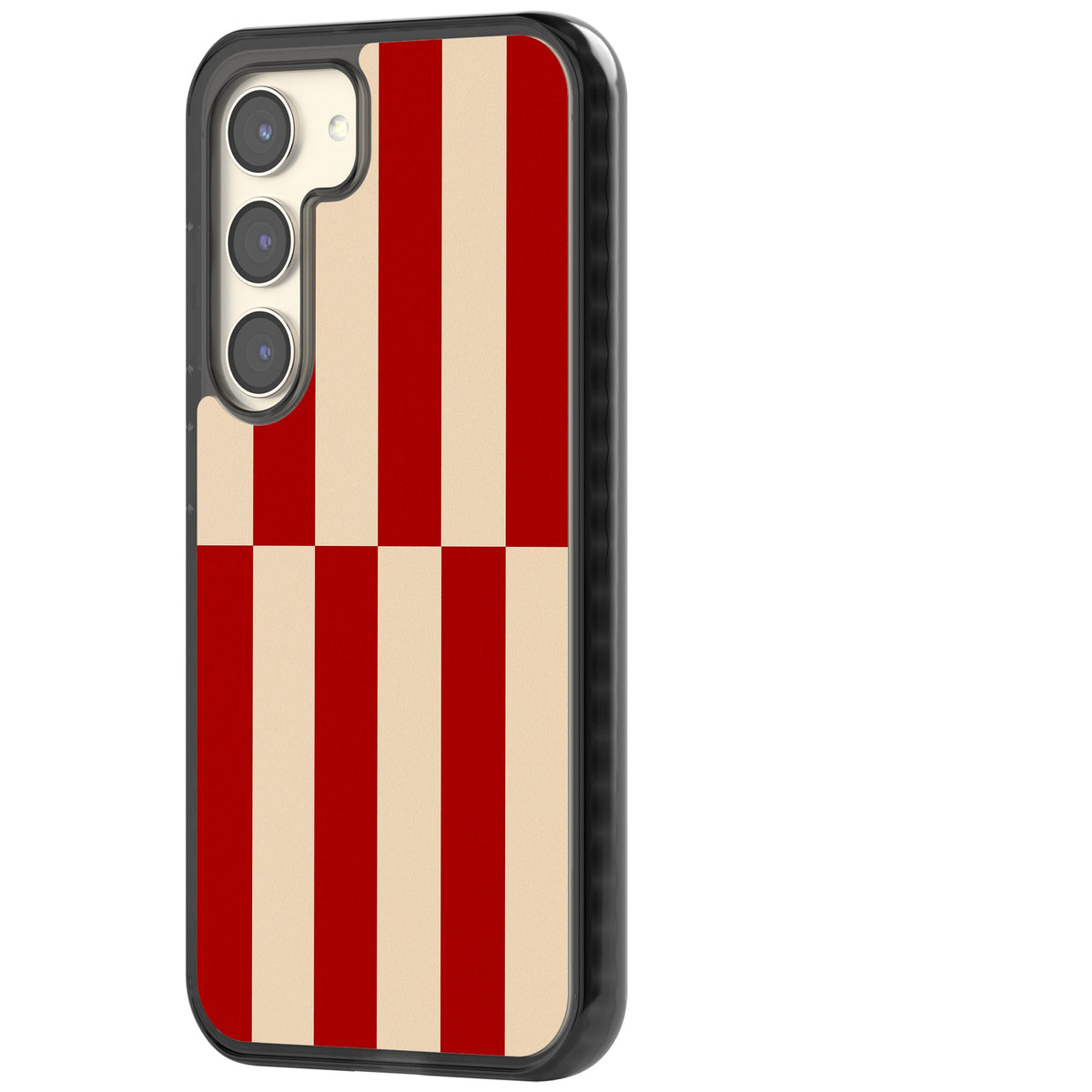 Rouge Stripes Samsung S22 / Samsung S22 Plus / Samsung S23 / Samsung S23 Plus / Samsung S24 / Samsung S24 Plus Impact Black Phone Case side