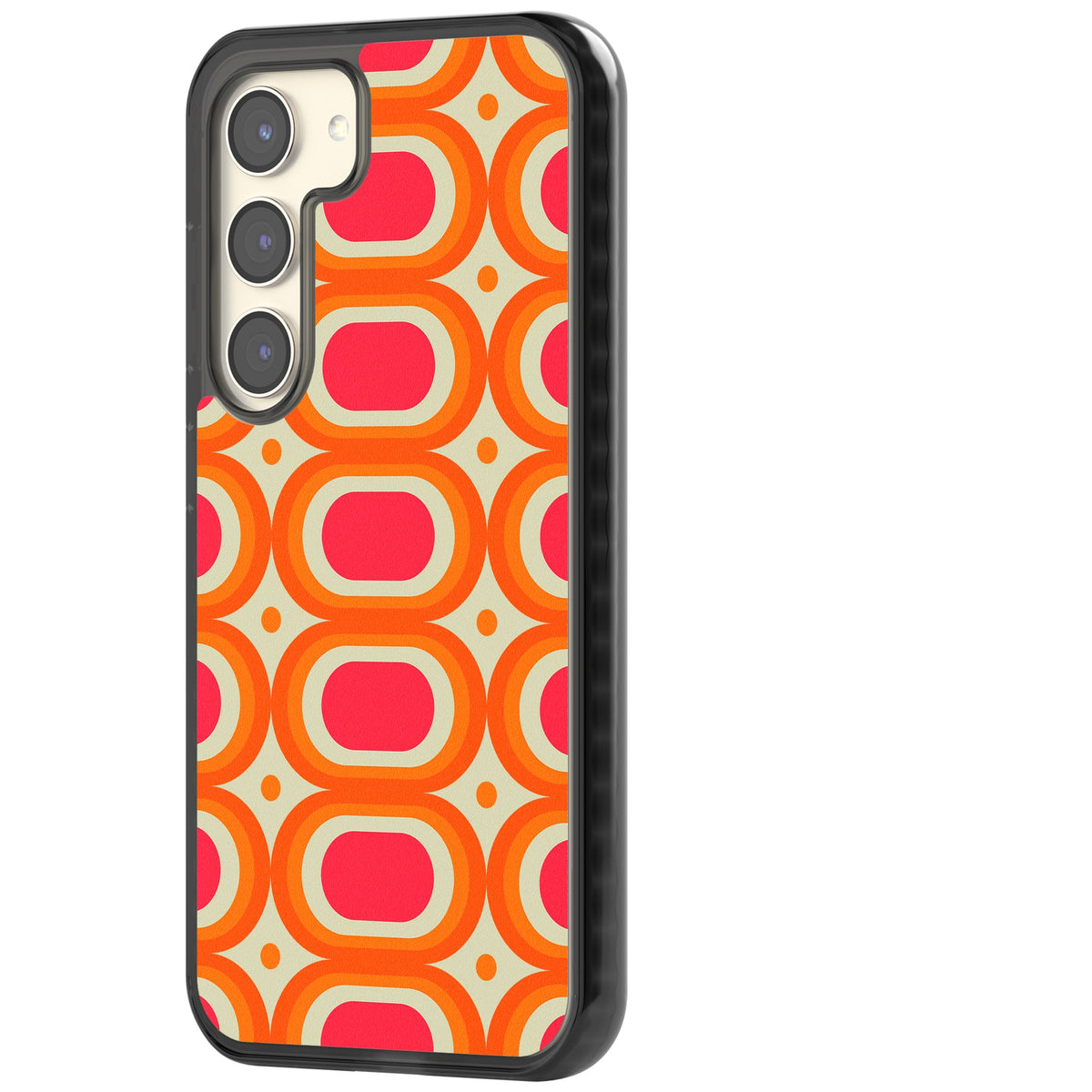 Groovy Sunset Samsung S22 / Samsung S22 Plus / Samsung S23 / Samsung S23 Plus / Samsung S24 / Samsung S24 Plus Impact Black Phone Case side
