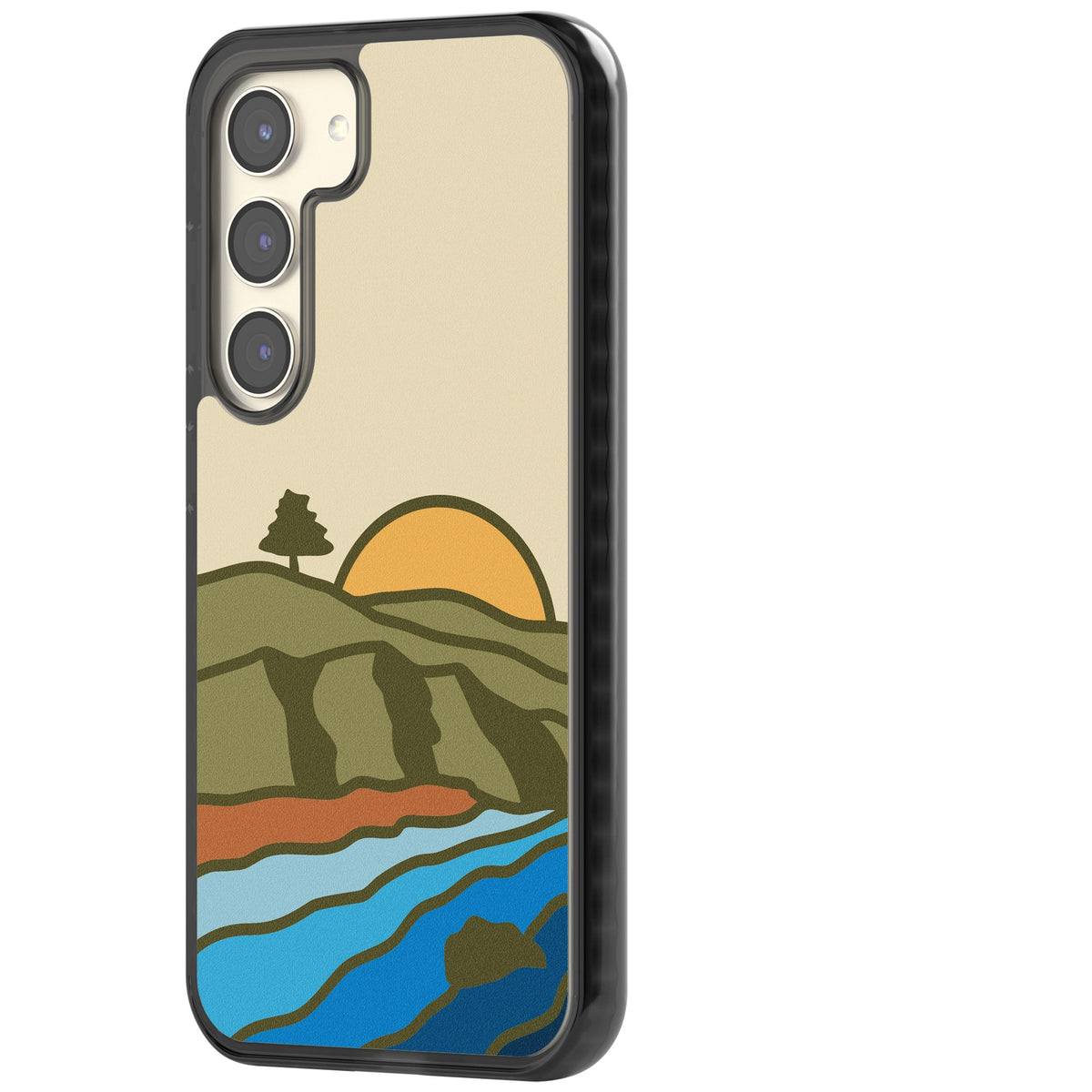 Northern Sunset Samsung S22 / Samsung S22 Plus / Samsung S23 / Samsung S23 Plus / Samsung S24 / Samsung S24 Plus Impact Black Phone Case side