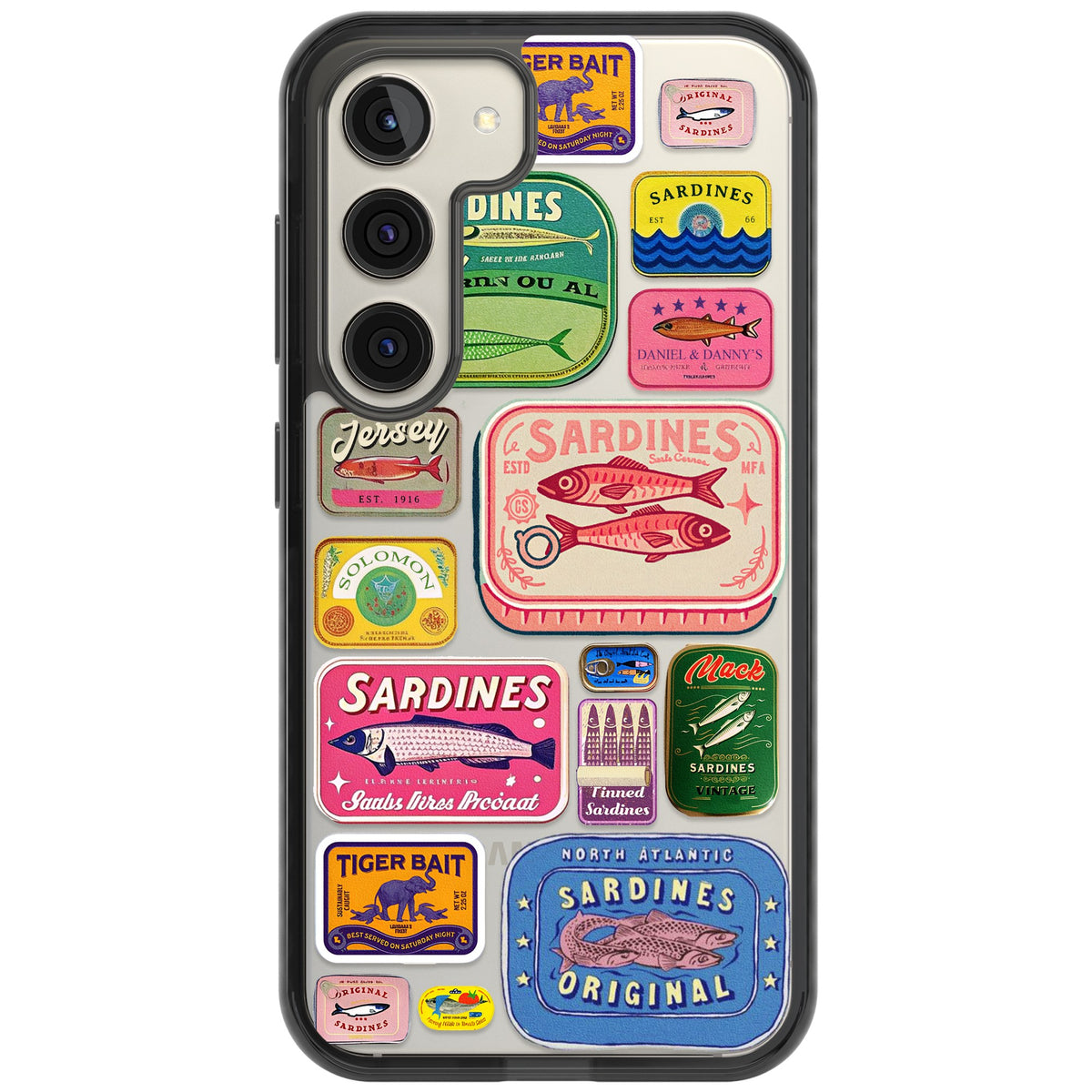 Coastal Sardines Samsung S22 / Samsung S22 Plus / Samsung S23 / Samsung S23 Plus / Samsung S24 / Samsung S24 Plus Impact Black Phone Case front