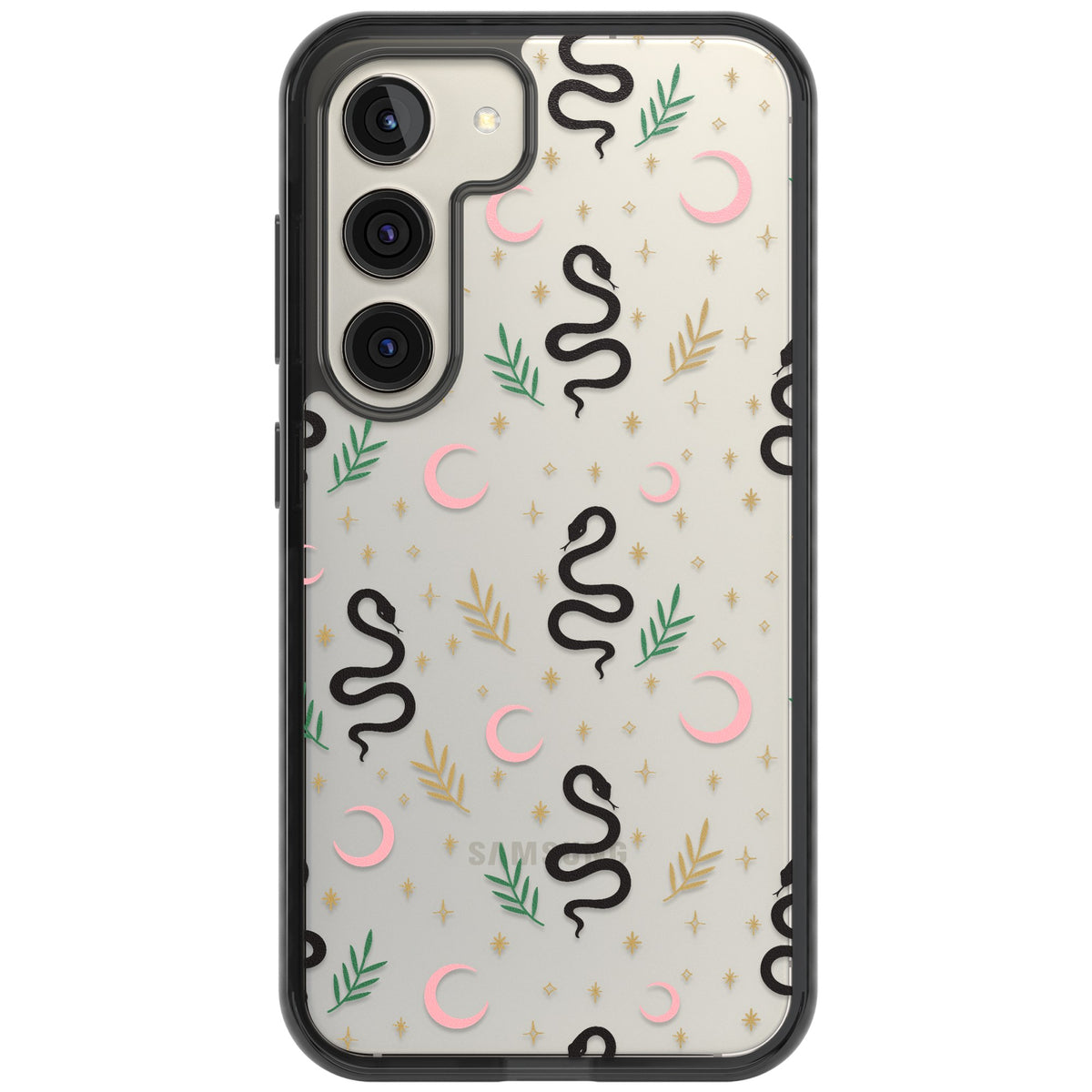 Snakes & Moons Samsung S22 / Samsung S22 Plus / Samsung S23 / Samsung S23 Plus / Samsung S24 / Samsung S24 Plus Impact Black Phone Case front