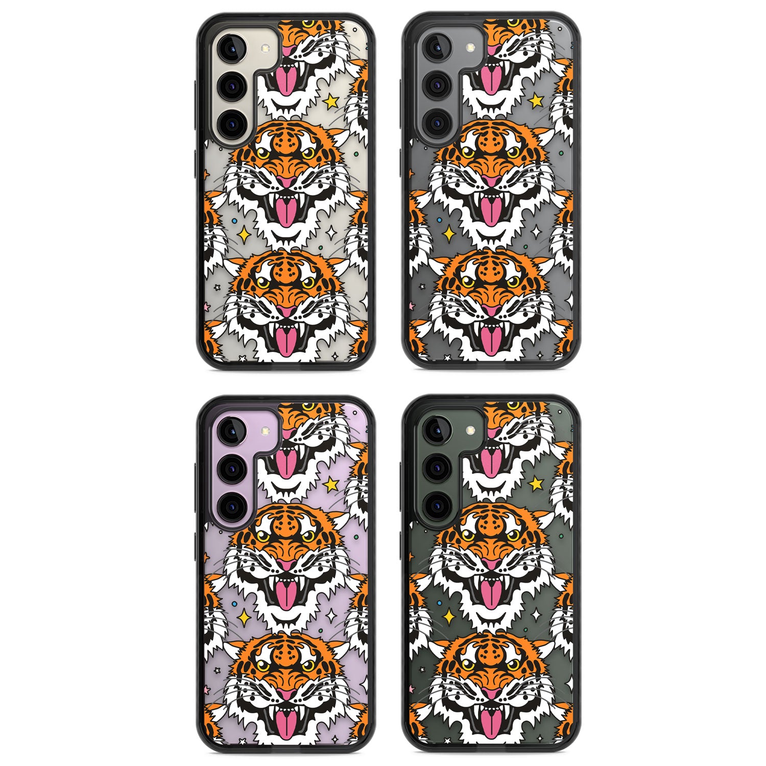 Fierce Jungle Tigers Impact Phone Case for Samsung Galaxy S24, Samsung Galaxy S23, Samsung Galaxy S22
