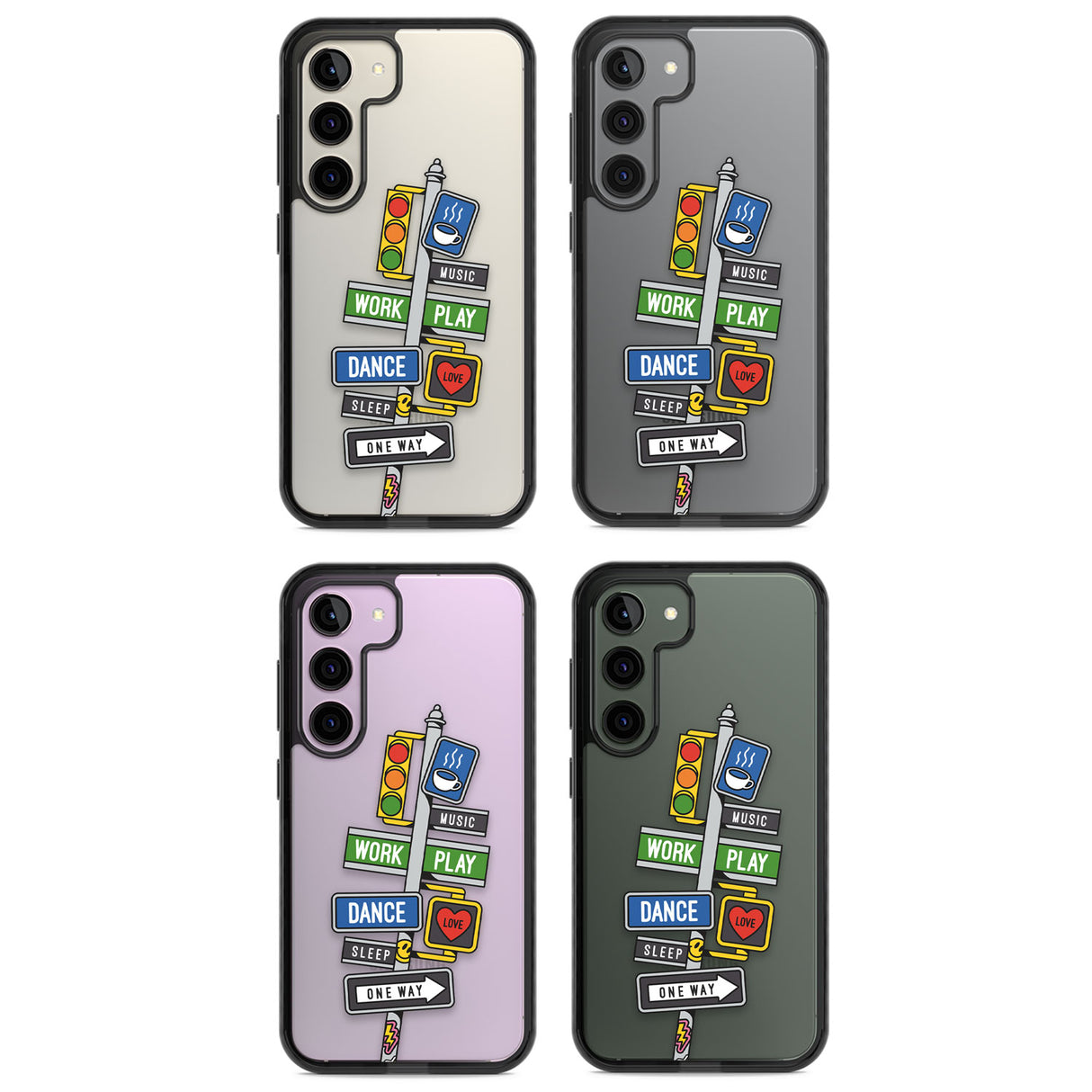 Mood Street Signs Impact Phone Case for Samsung Galaxy S24, Samsung Galaxy S23, Samsung Galaxy S22