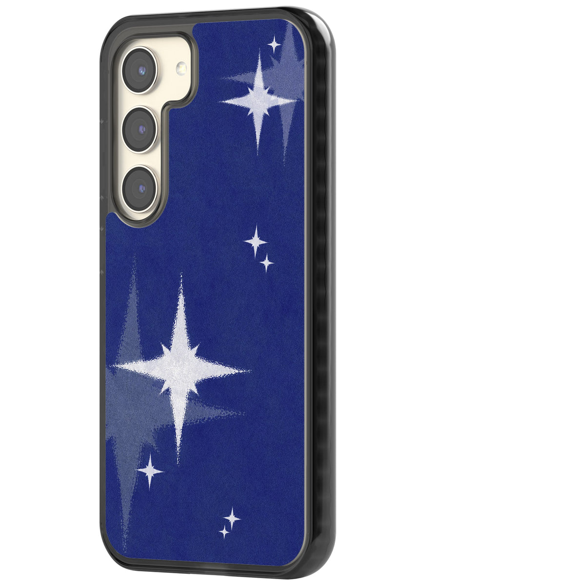 Blue Sparkle Samsung S22 / Samsung S22 Plus / Samsung S23 / Samsung S23 Plus / Samsung S24 / Samsung S24 Plus Impact Black Phone Case side