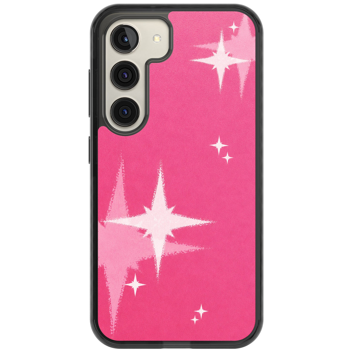 Pink Sparkle Samsung S22 / Samsung S22 Plus / Samsung S23 / Samsung S23 Plus / Samsung S24 / Samsung S24 Plus Impact Black Phone Case front