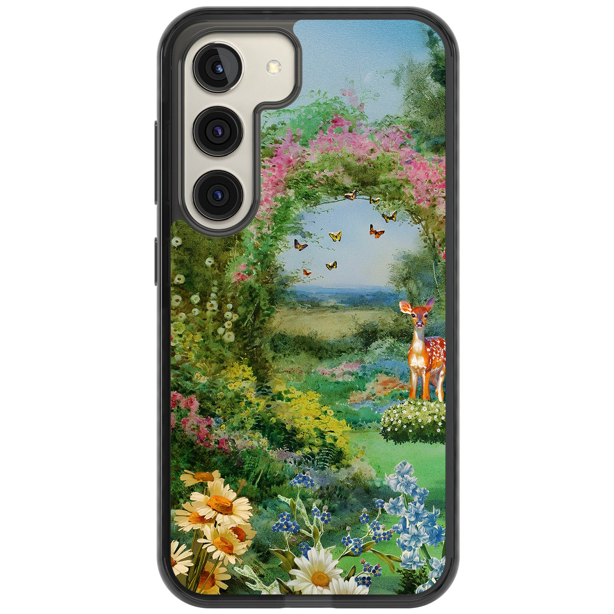 Flourishing Meadow Samsung S22 / Samsung S22 Plus / Samsung S23 / Samsung S23 Plus / Samsung S24 / Samsung S24 Plus Impact Black Phone Case front