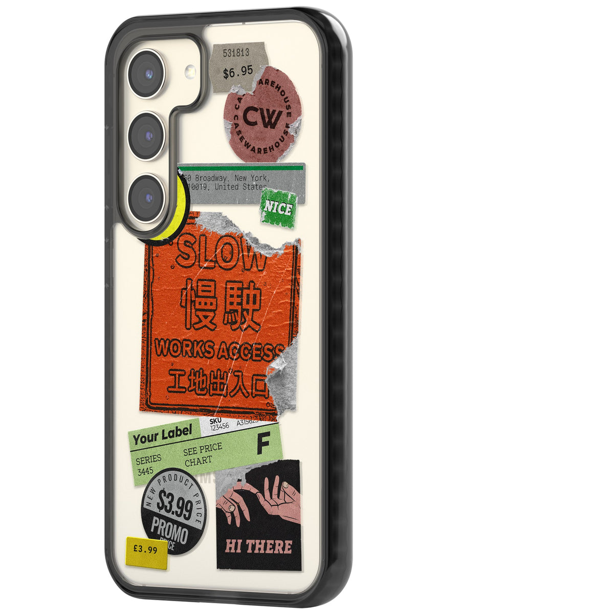 Slow Works Samsung S22 / Samsung S22 Plus / Samsung S23 / Samsung S23 Plus / Samsung S24 / Samsung S24 Plus Impact Black Phone Case side