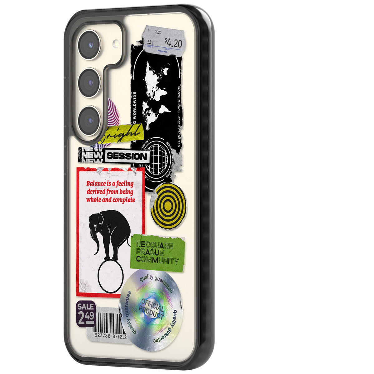 Analog Stickers Samsung S22 / Samsung S22 Plus / Samsung S23 / Samsung S23 Plus / Samsung S24 / Samsung S24 Plus Impact Black Phone Case side