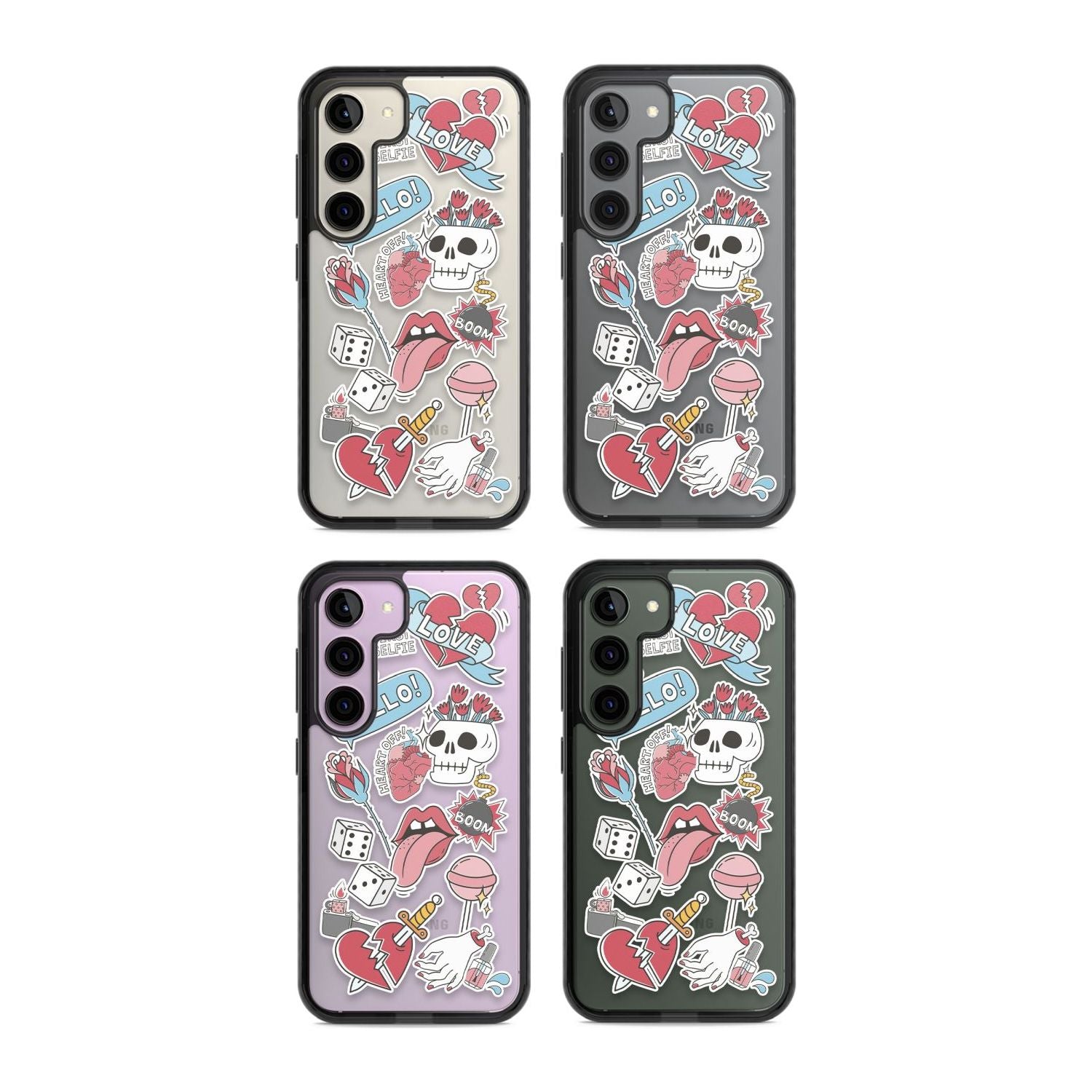 Skull & Flowers Stickers