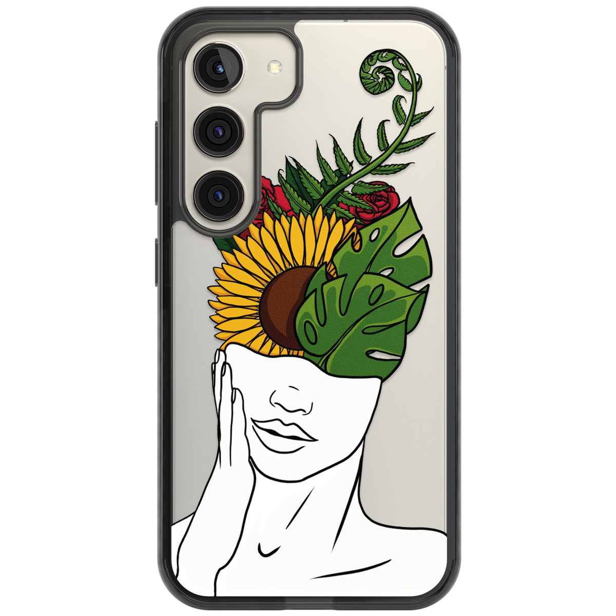 Let The Mind Flourish Samsung S22 / Samsung S22 Plus / Samsung S23 / Samsung S23 Plus / Samsung S24 / Samsung S24 Plus Impact Black Phone Case front