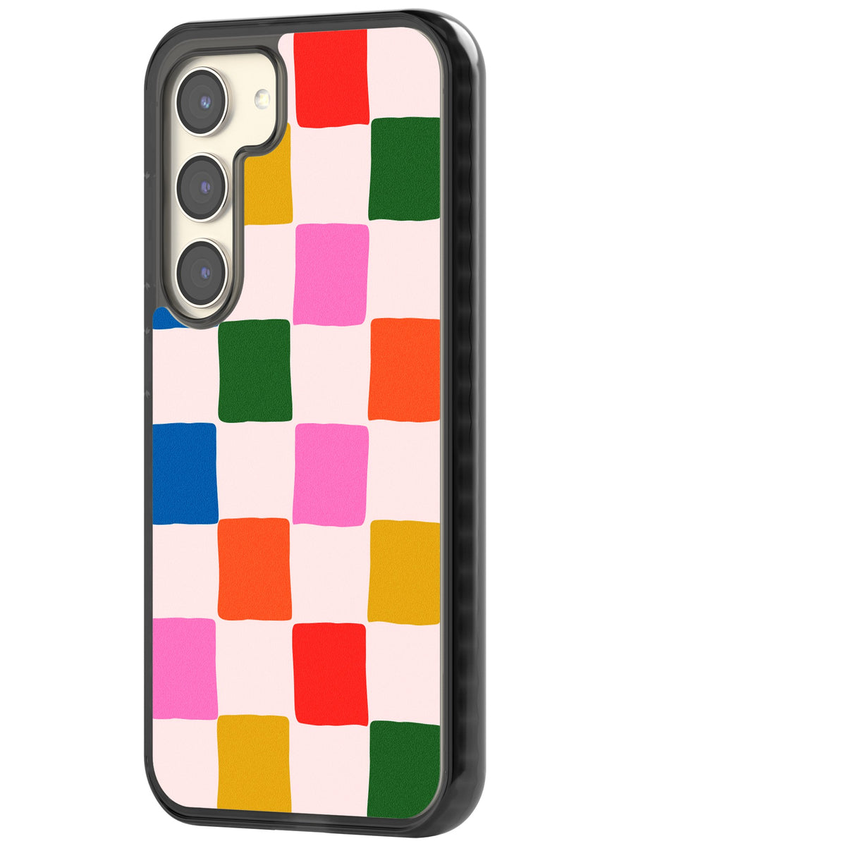 Colour Checked Samsung S22 / Samsung S22 Plus / Samsung S23 / Samsung S23 Plus / Samsung S24 / Samsung S24 Plus Impact Black Phone Case side