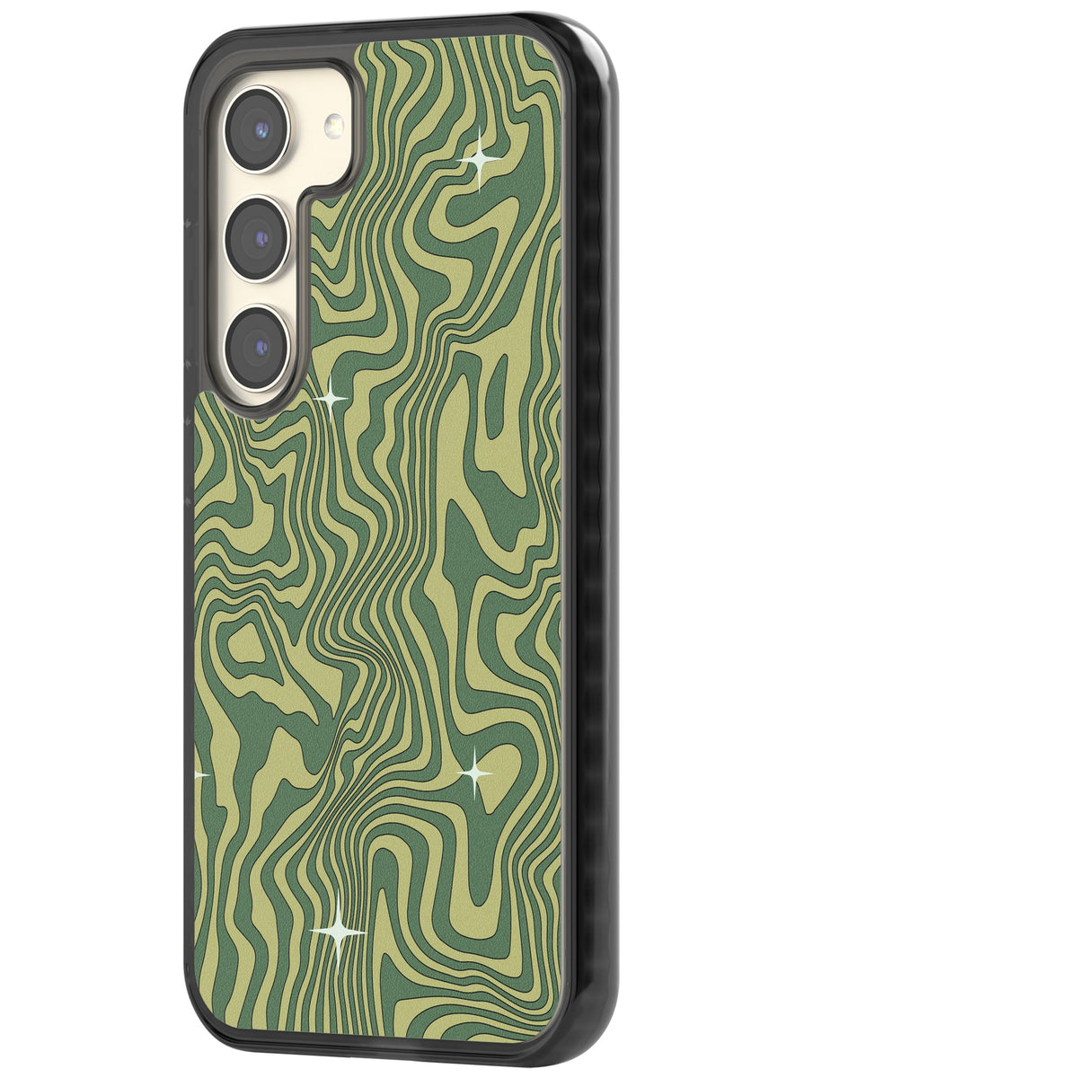 Sage Ripple Samsung S22 / Samsung S22 Plus / Samsung S23 / Samsung S23 Plus / Samsung S24 / Samsung S24 Plus Impact Black Phone Case side