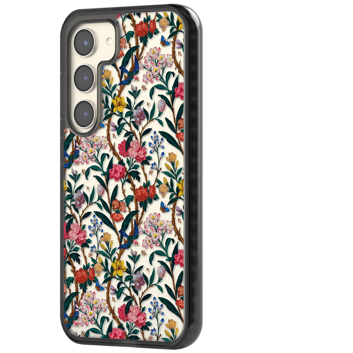 Vines & Flowers Samsung S22 / Samsung S22 Plus / Samsung S23 / Samsung S23 Plus / Samsung S24 / Samsung S24 Plus Impact Black Phone Case side