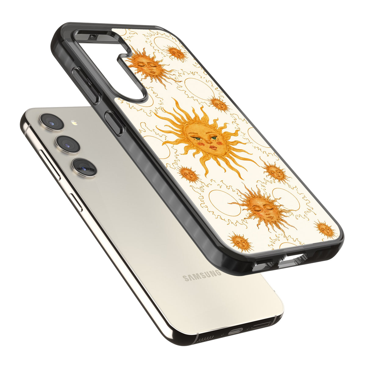 Solstice Muse Samsung S22 / Samsung S22 Plus / Samsung S23 / Samsung S23 Plus / Samsung S24 / Samsung S24 Plus Impact Black Phone Case angled