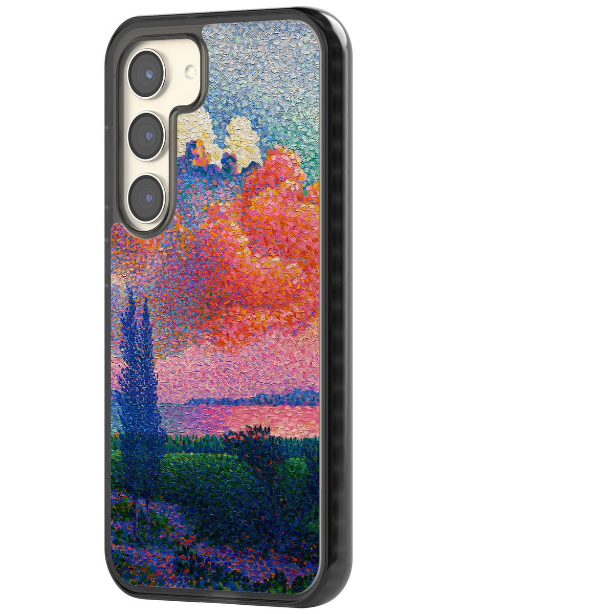 The Pink Cloud Samsung S22 / Samsung S22 Plus / Samsung S23 / Samsung S23 Plus / Samsung S24 / Samsung S24 Plus Impact Black Phone Case side