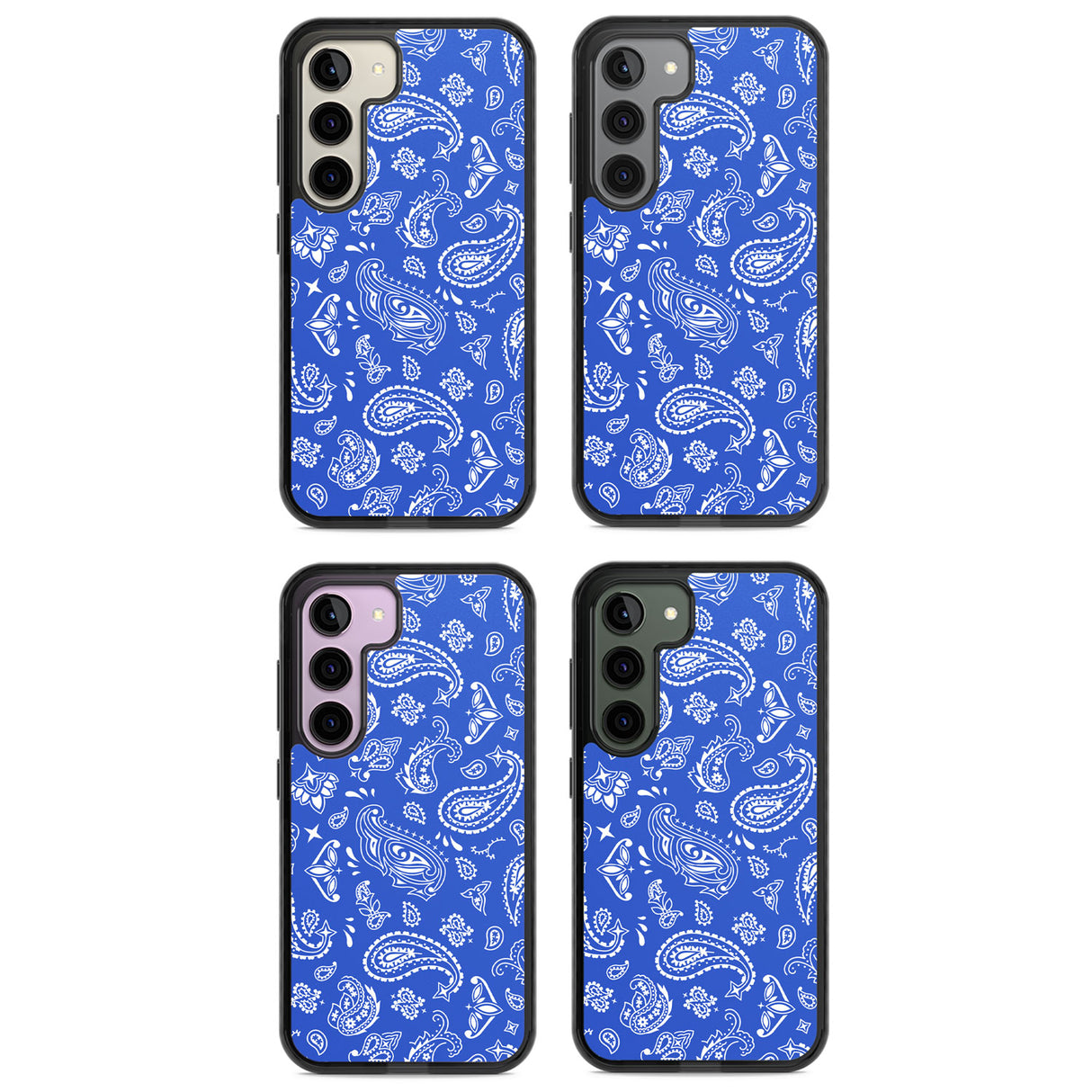 Blue Bandana Impact Phone Case for Samsung Galaxy S24, Samsung Galaxy S23, Samsung Galaxy S22
