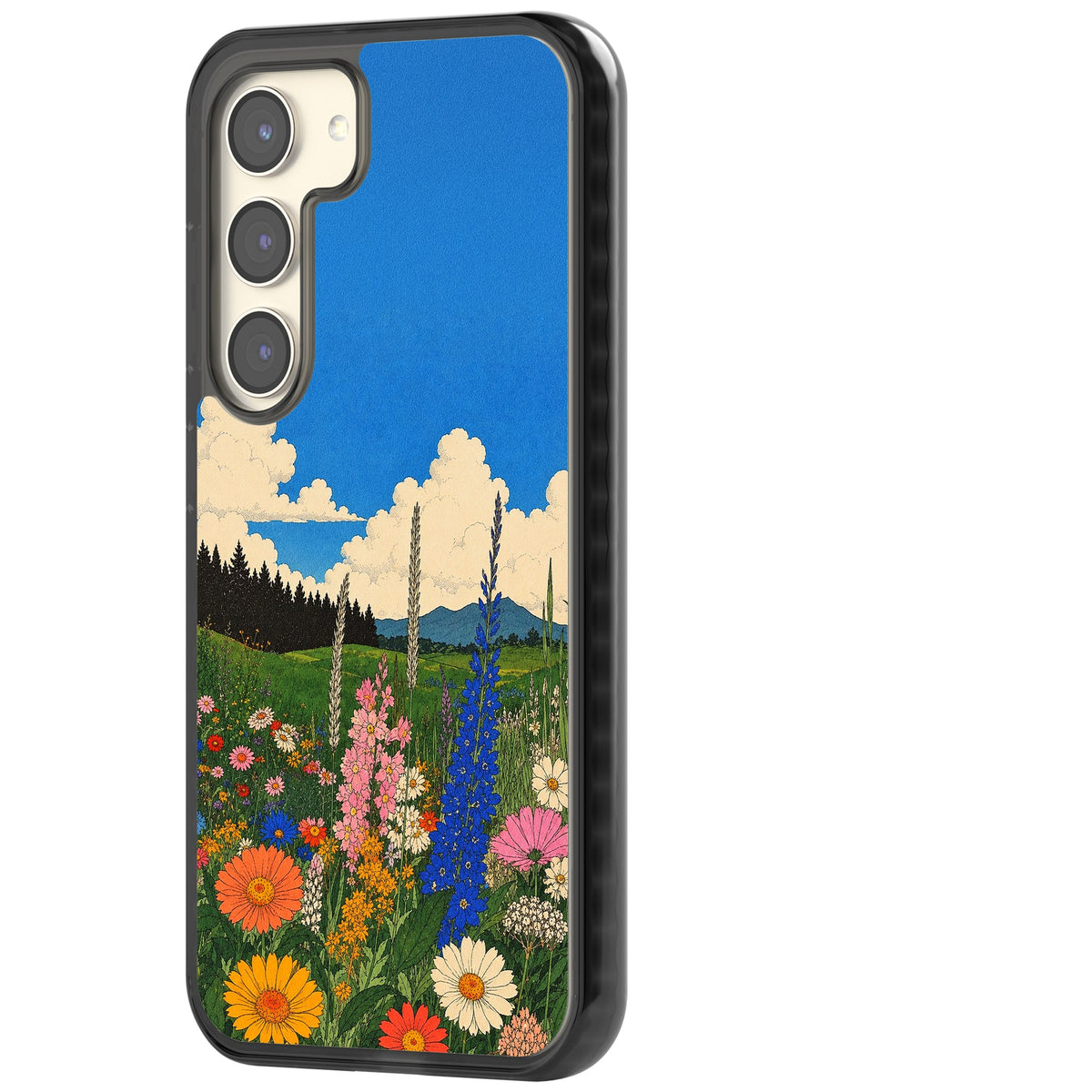 Wildbloom Samsung S22 / Samsung S22 Plus / Samsung S23 / Samsung S23 Plus / Samsung S24 / Samsung S24 Plus Impact Black Phone Case side