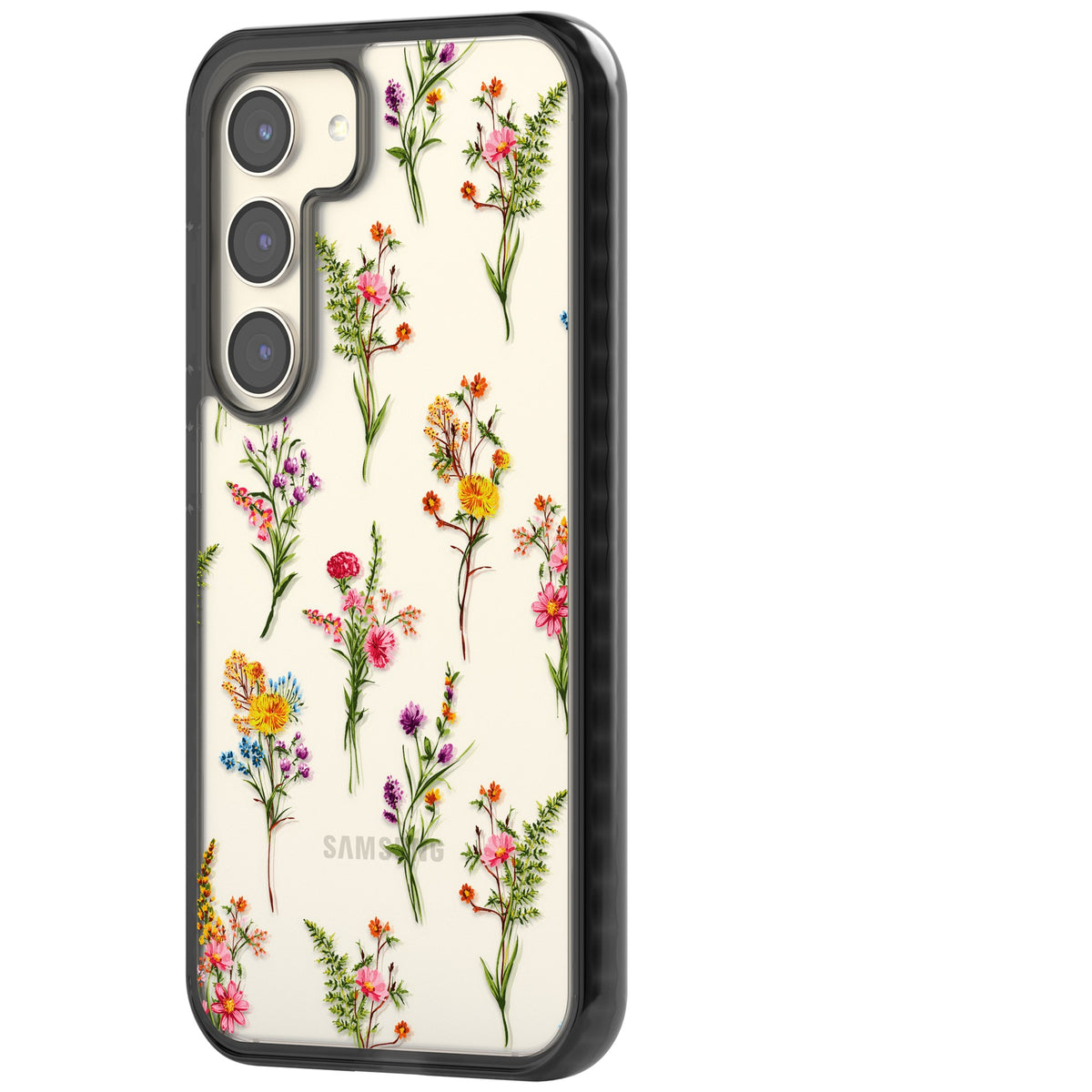 Picked Wildflowers Samsung S22 / Samsung S22 Plus / Samsung S23 / Samsung S23 Plus / Samsung S24 / Samsung S24 Plus Impact Black Phone Case side