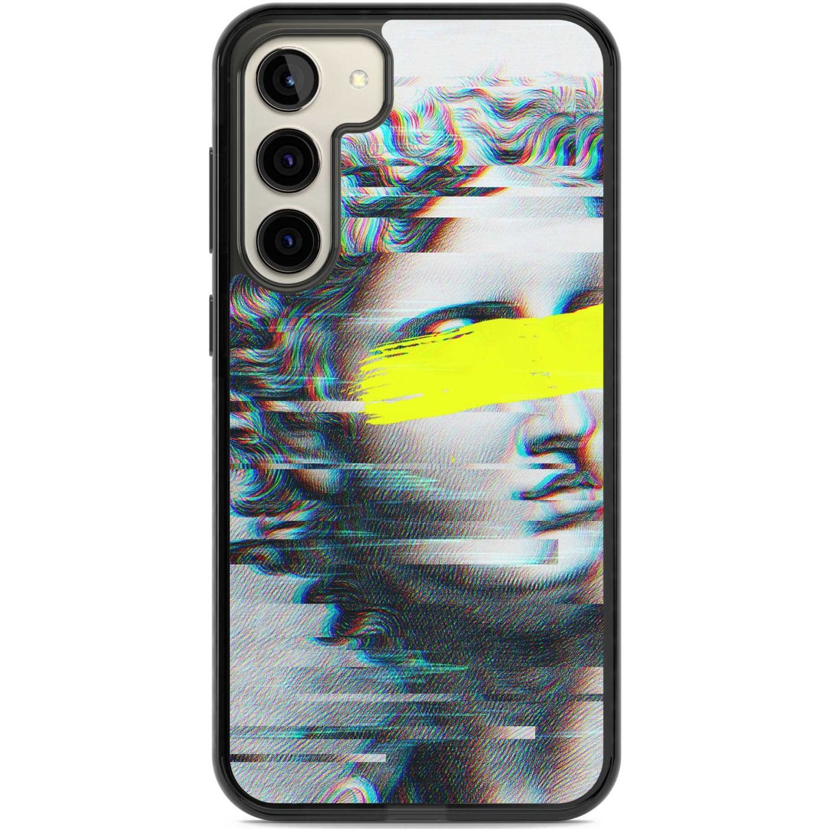 GLITCHED FRAGMENT Phone Case Samsung S22 Plus / Black Impact Case,Samsung S23 Plus / Black Impact Case Blanc Space