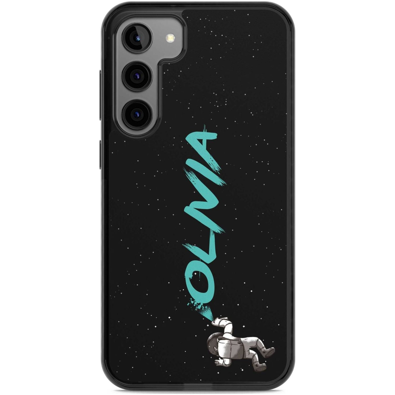 Personalised Graffiti Astronaut Custom Phone Case Samsung S22 Plus / Black Impact Case,Samsung S23 Plus / Black Impact Case Blanc Space