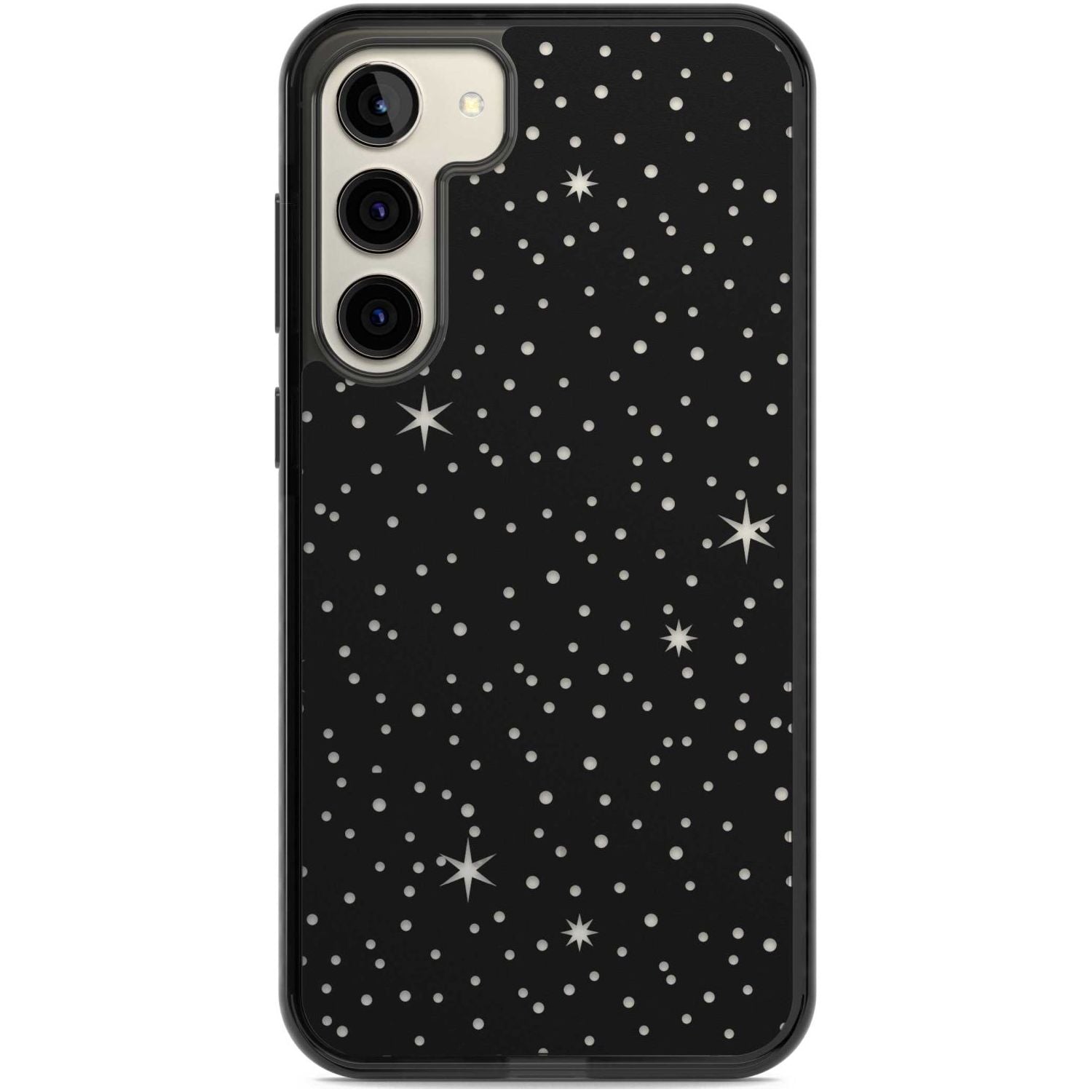 Celestial Cut-Out Stars Phone Case Samsung S22 Plus / Black Impact Case,Samsung S23 Plus / Black Impact Case Blanc Space