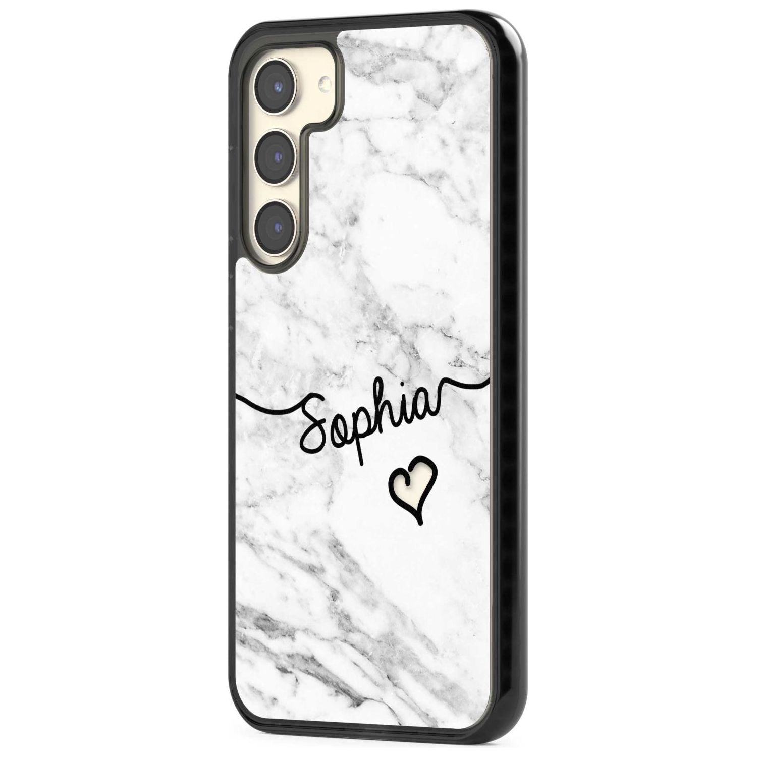 Personalised White Marble Heart