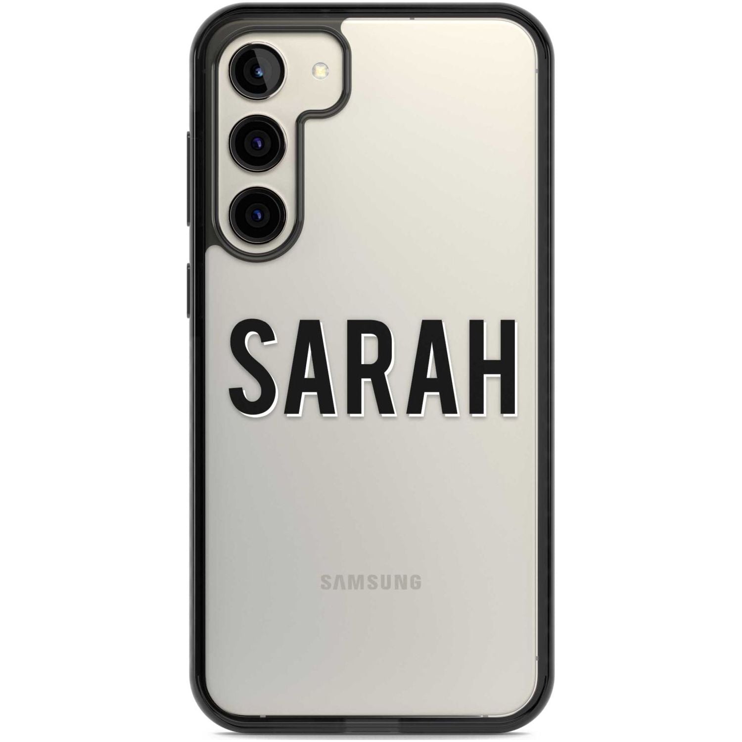Personalised Clear Text 1A Custom Phone Case Samsung S22 Plus / Black Impact Case,Samsung S23 Plus / Black Impact Case Blanc Space