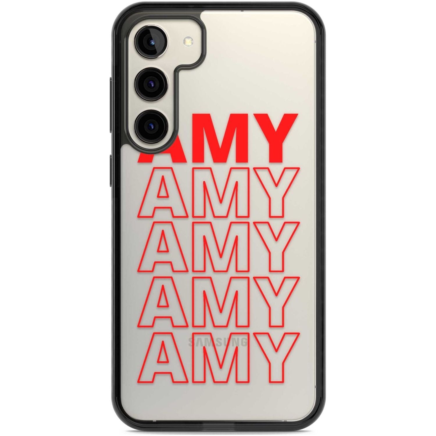Personalised Clear Text 5B Custom Phone Case Samsung S22 Plus / Black Impact Case,Samsung S23 Plus / Black Impact Case Blanc Space