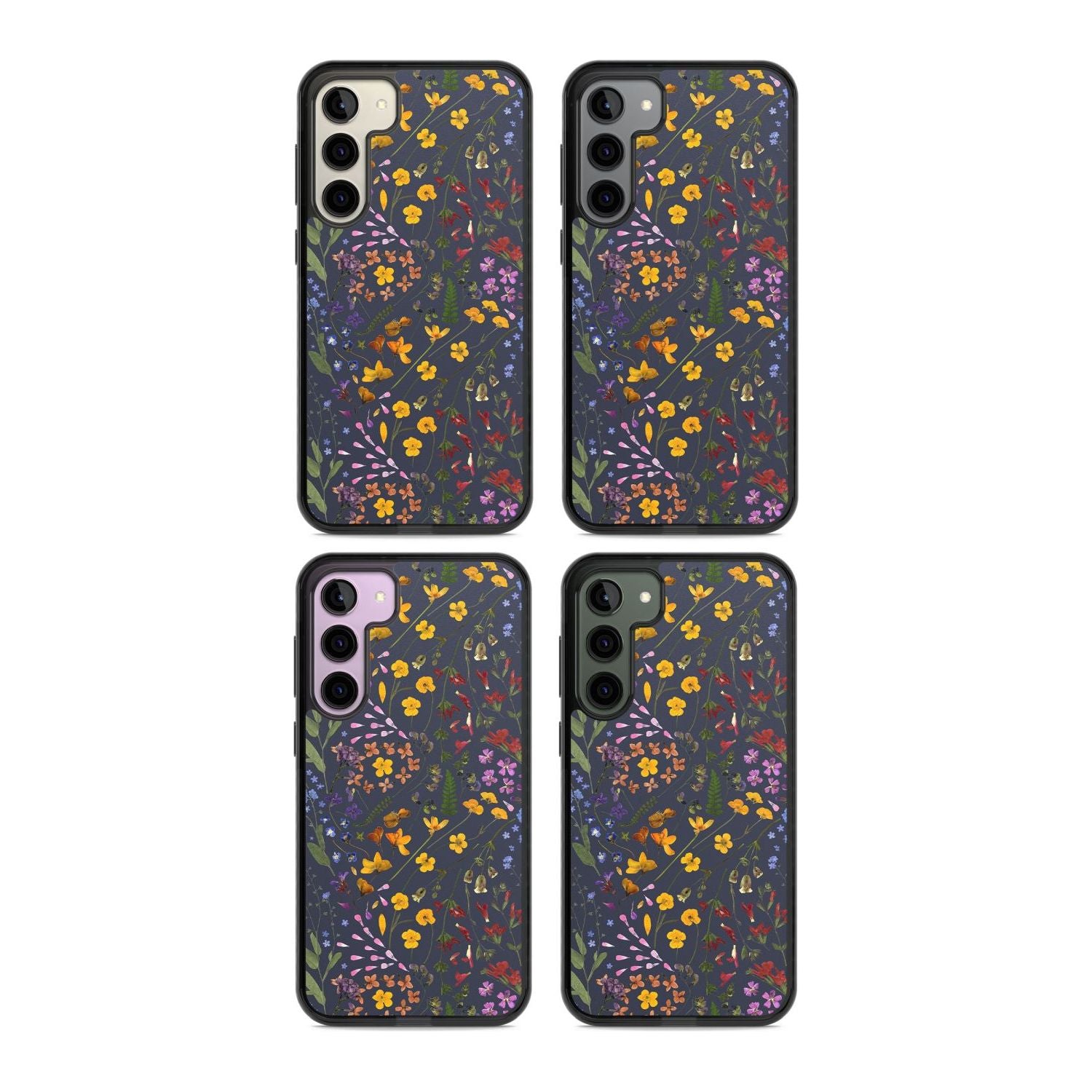 Wildflower Leaves Cluster Navy