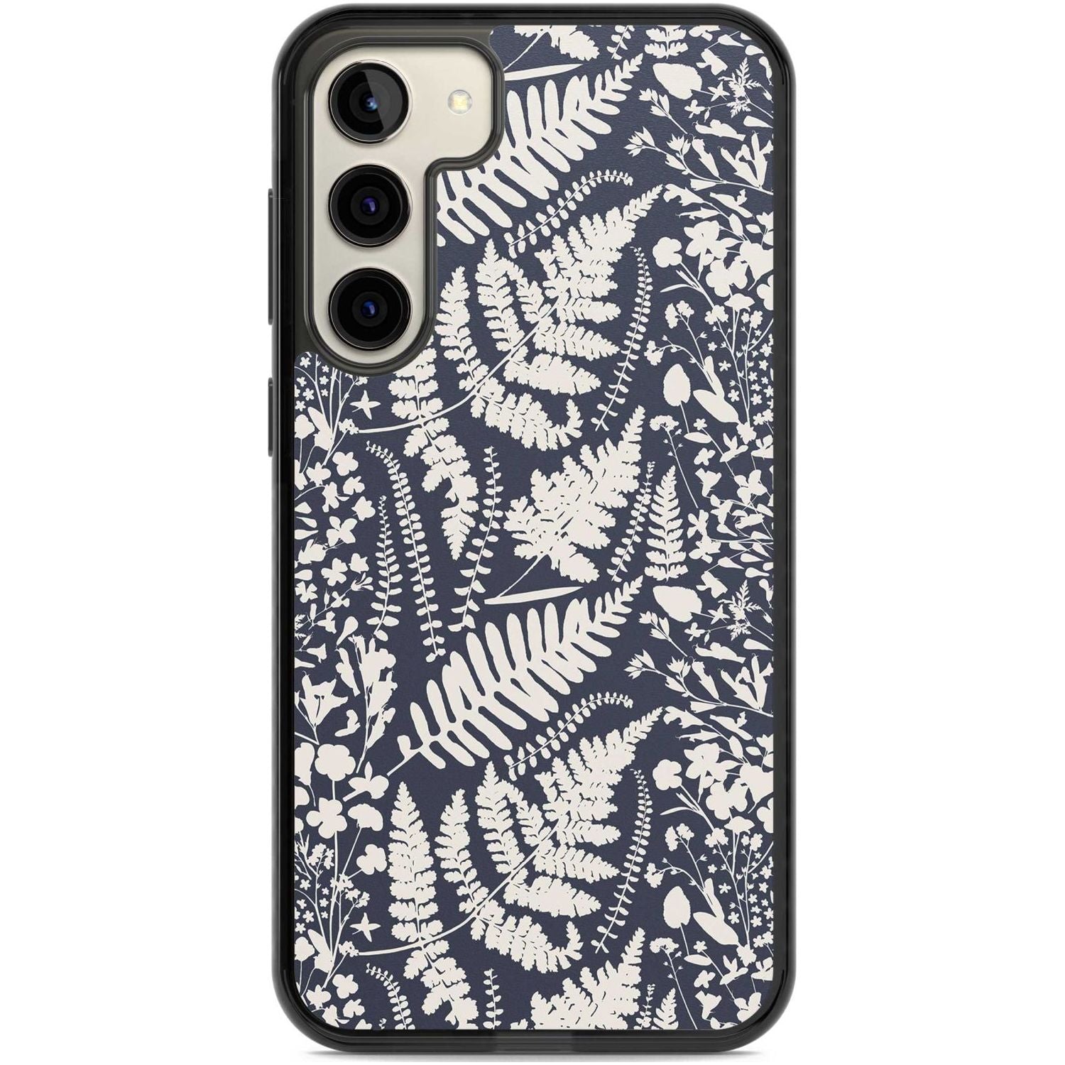 Wildflowers & Ferns On Navy