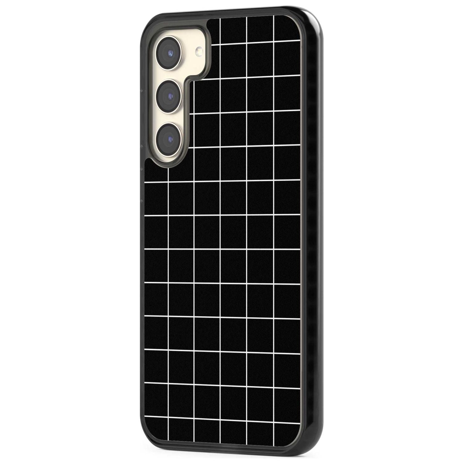 Minimalist Grid Pattern Black