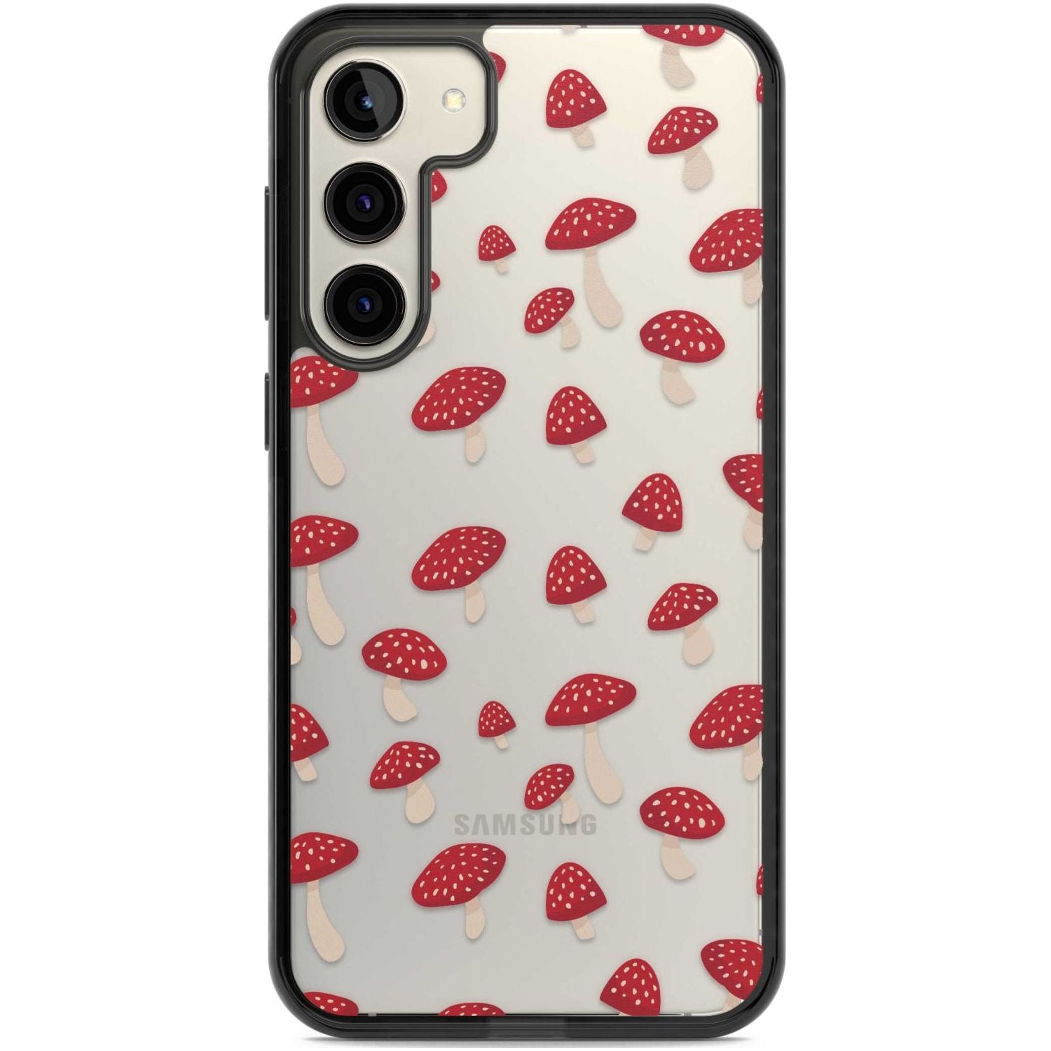 Magical Mushrooms Pattern Phone Case Samsung S22 Plus / Black Impact Case,Samsung S23 Plus / Black Impact Case Blanc Space
