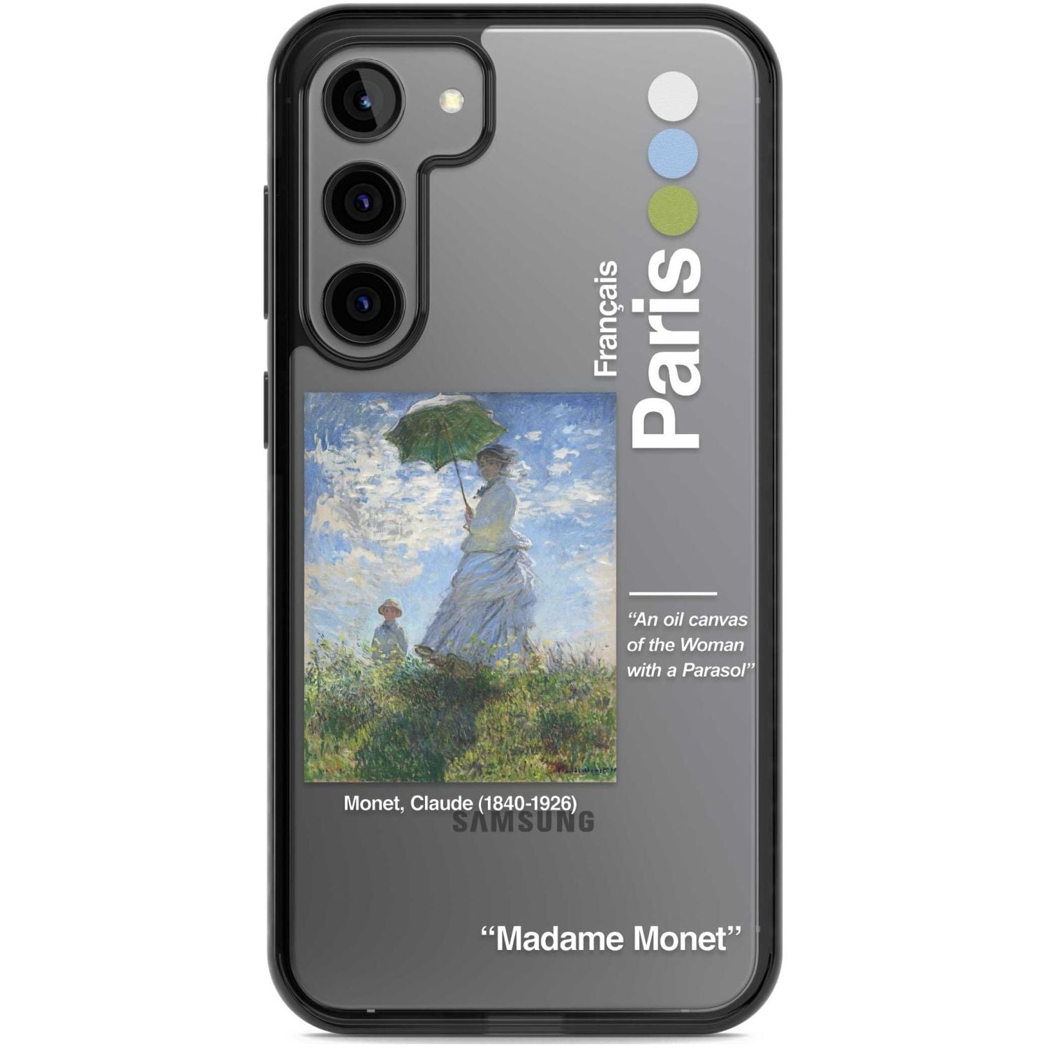 Madame Monet and Her Son Phone Case Samsung S22 Plus / Black Impact Case,Samsung S23 Plus / Black Impact Case Blanc Space