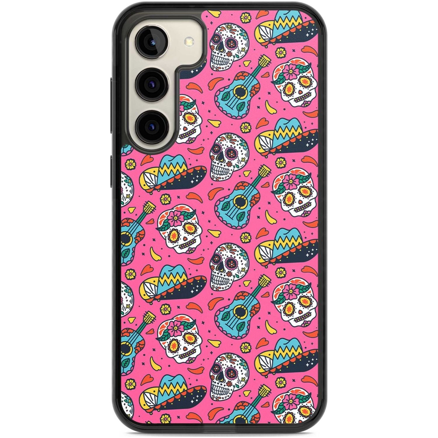 Pink Day Of The Dead Pattern