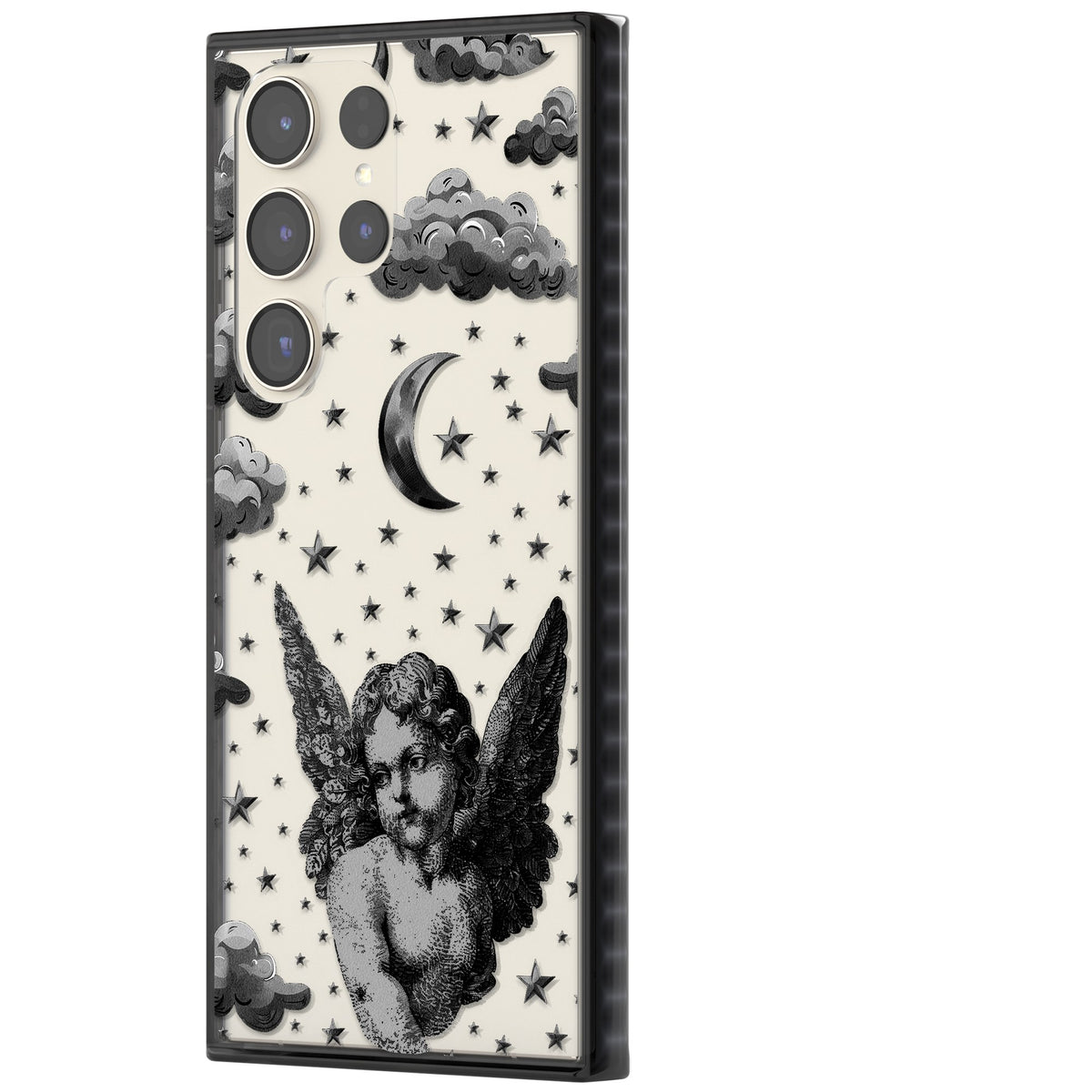 Celestial Cherub Samsung S22 Ultra / Samsung S23 Ultra / Samsung S24 Ultra Impact Black Phone Case side
