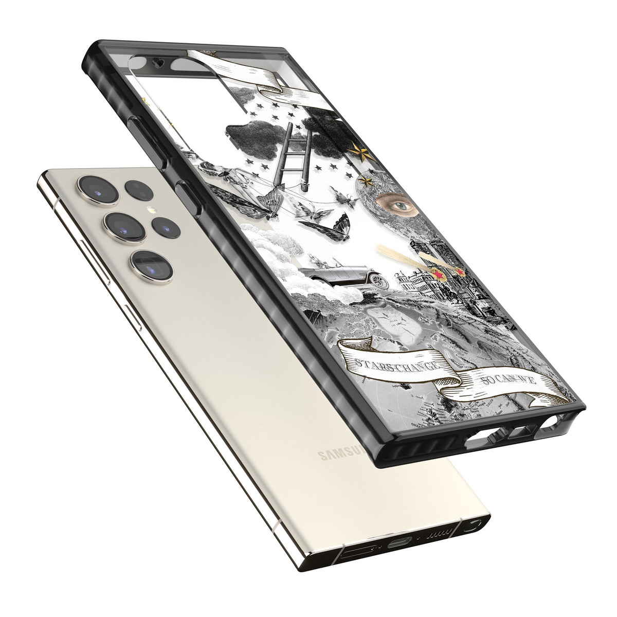 Stars Change So Can We Samsung S22 Ultra / Samsung S23 Ultra / Samsung S24 Ultra Impact Black Phone Case angled