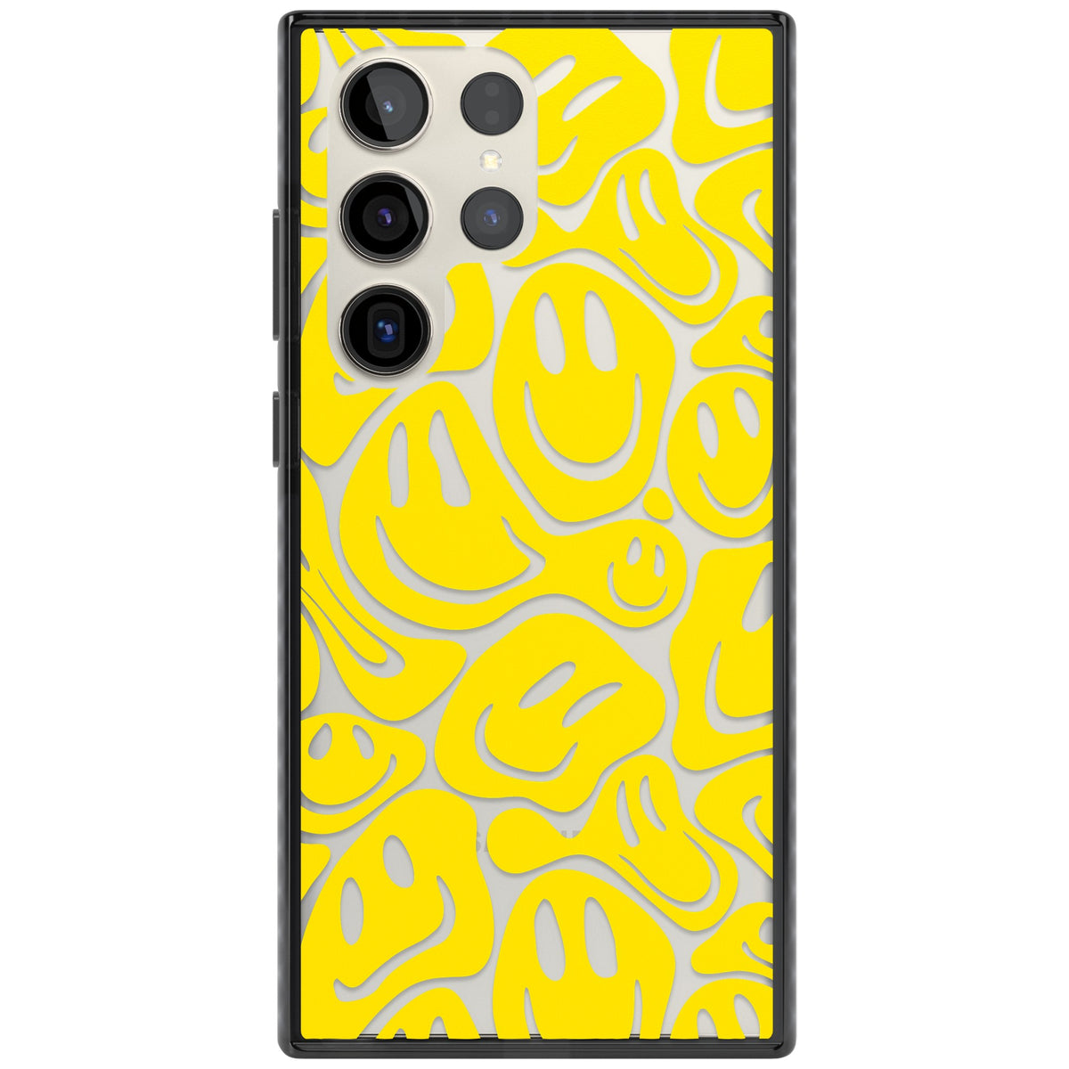 Yellow Acid Faces Samsung S22 Ultra / Samsung S23 Ultra / Samsung S24 Ultra Impact Black Phone Case front