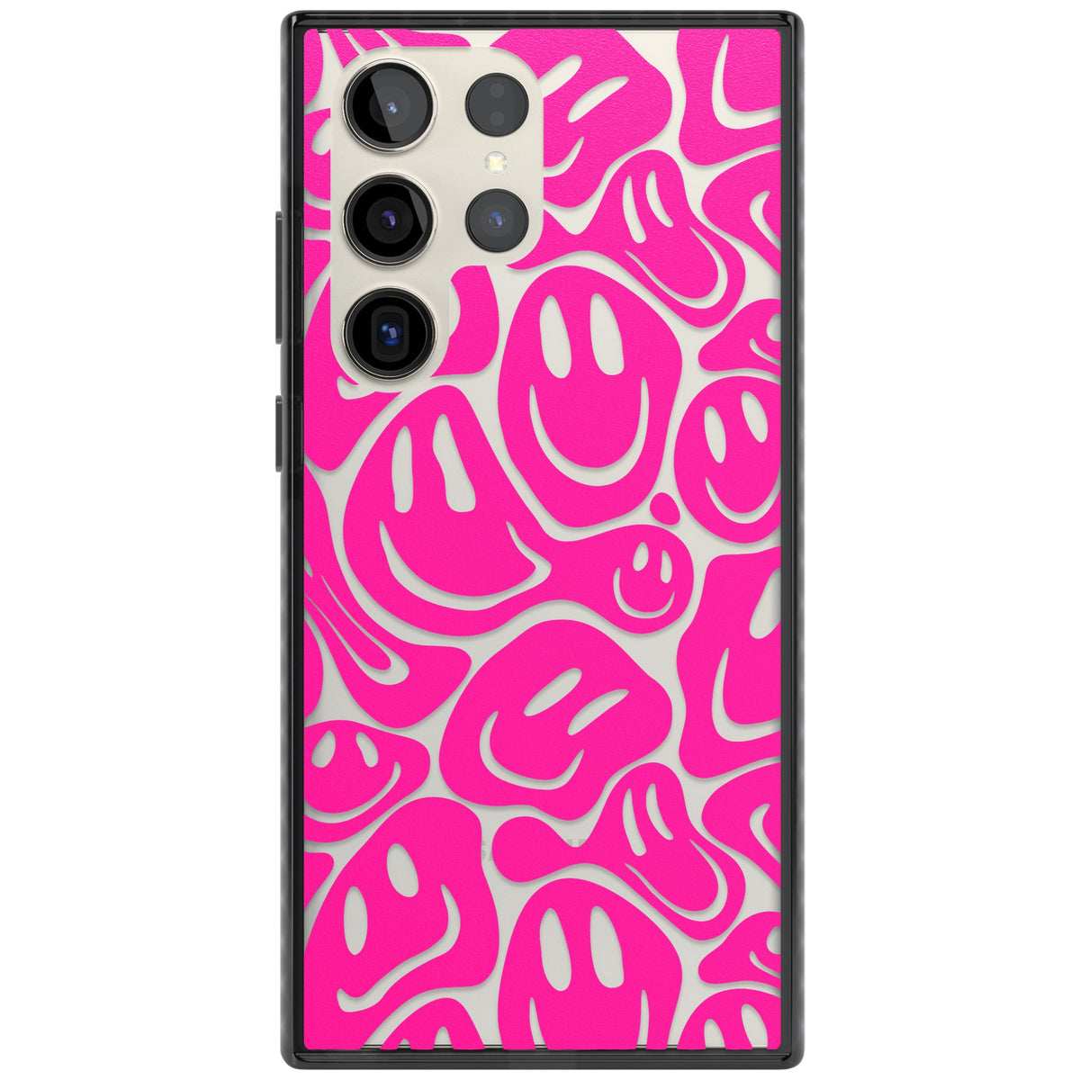 Pink Acid Faces Samsung S22 Ultra / Samsung S23 Ultra / Samsung S24 Ultra Impact Black Phone Case front