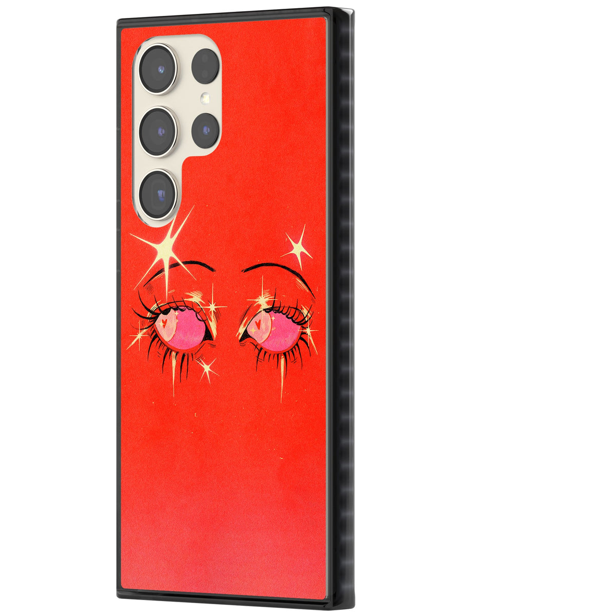 Pink Ethereal Eyes Samsung S22 Ultra / Samsung S23 Ultra / Samsung S24 Ultra Impact Black Phone Case side