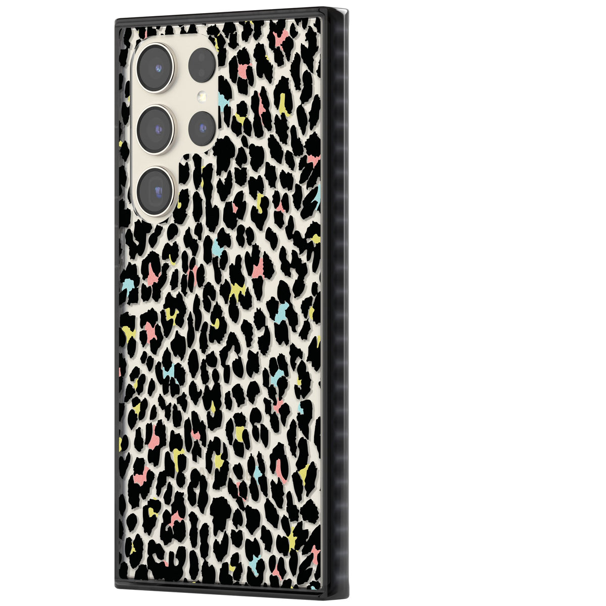 Sugar Leopard Samsung S22 Ultra / Samsung S23 Ultra / Samsung S24 Ultra Impact Black Phone Case side