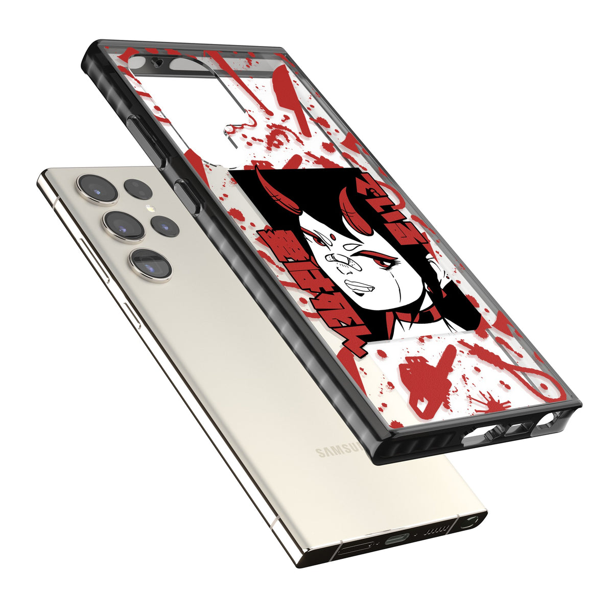 She's a Devil Samsung S22 Ultra / Samsung S23 Ultra / Samsung S24 Ultra Impact Black Phone Case angled