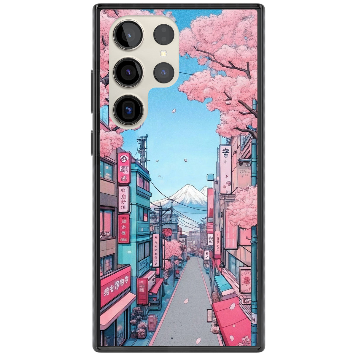 Sakura Lane Samsung S22 Ultra / Samsung S23 Ultra / Samsung S24 Ultra Impact Black Phone Case front