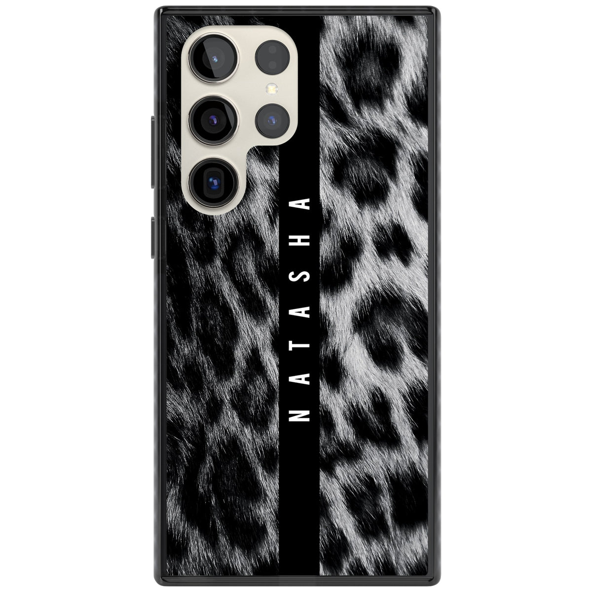 Snow Leopard Samsung S22 Ultra / Samsung S23 Ultra / Samsung S24 Ultra Impact Black Phone Case front
