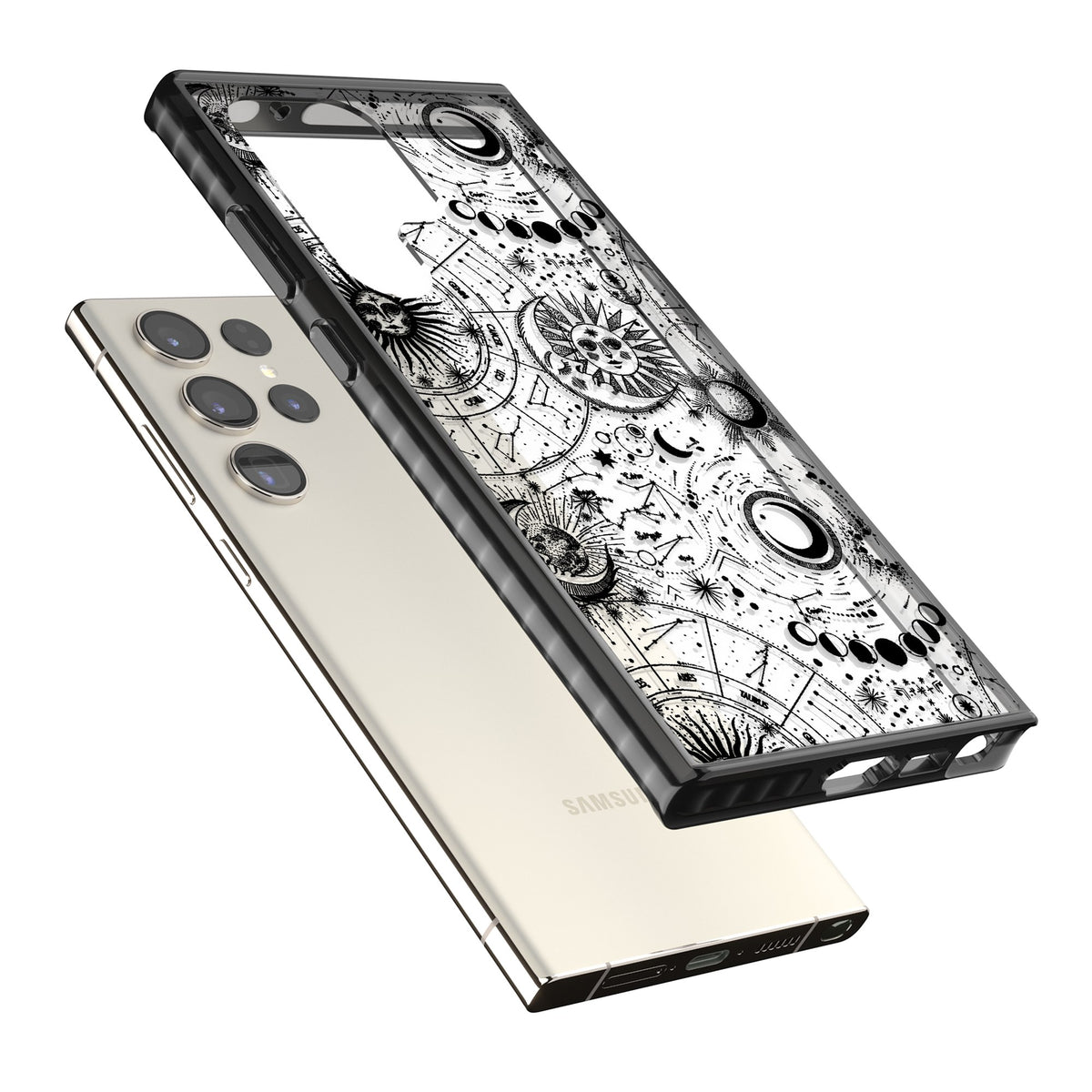 Astral Mystic Samsung S22 Ultra / Samsung S23 Ultra / Samsung S24 Ultra Impact Black Phone Case angled