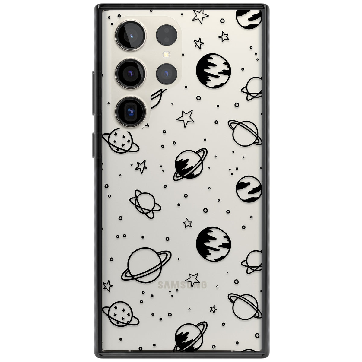 Black Cosmic Samsung S22 Ultra / Samsung S23 Ultra / Samsung S24 Ultra Impact Black Phone Case front