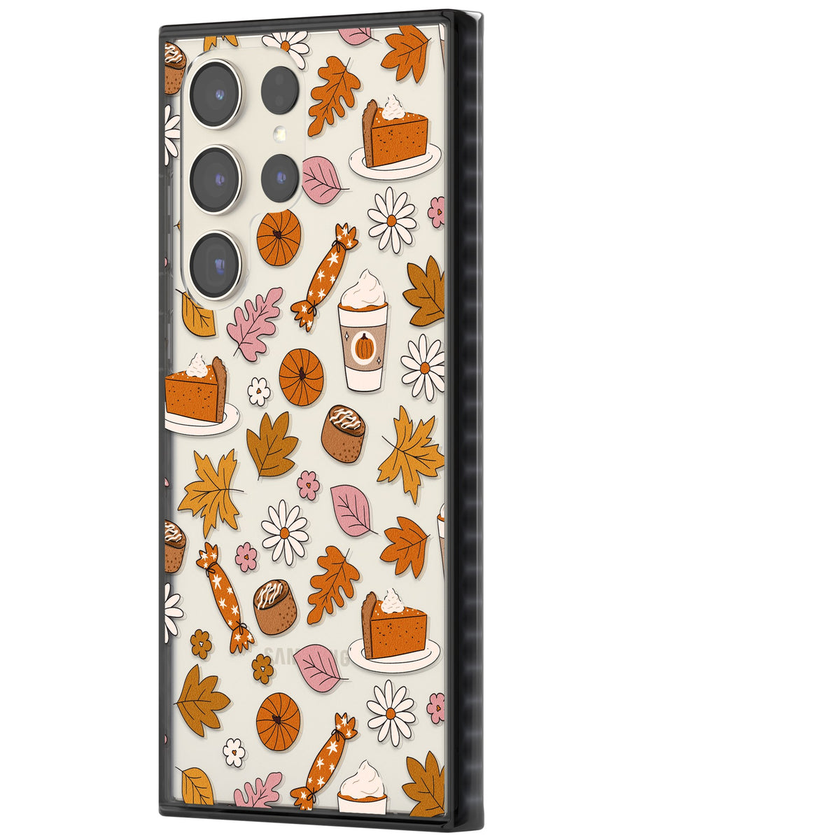 Pumpkin Spice Samsung S22 Ultra / Samsung S23 Ultra / Samsung S24 Ultra Impact Black Phone Case side