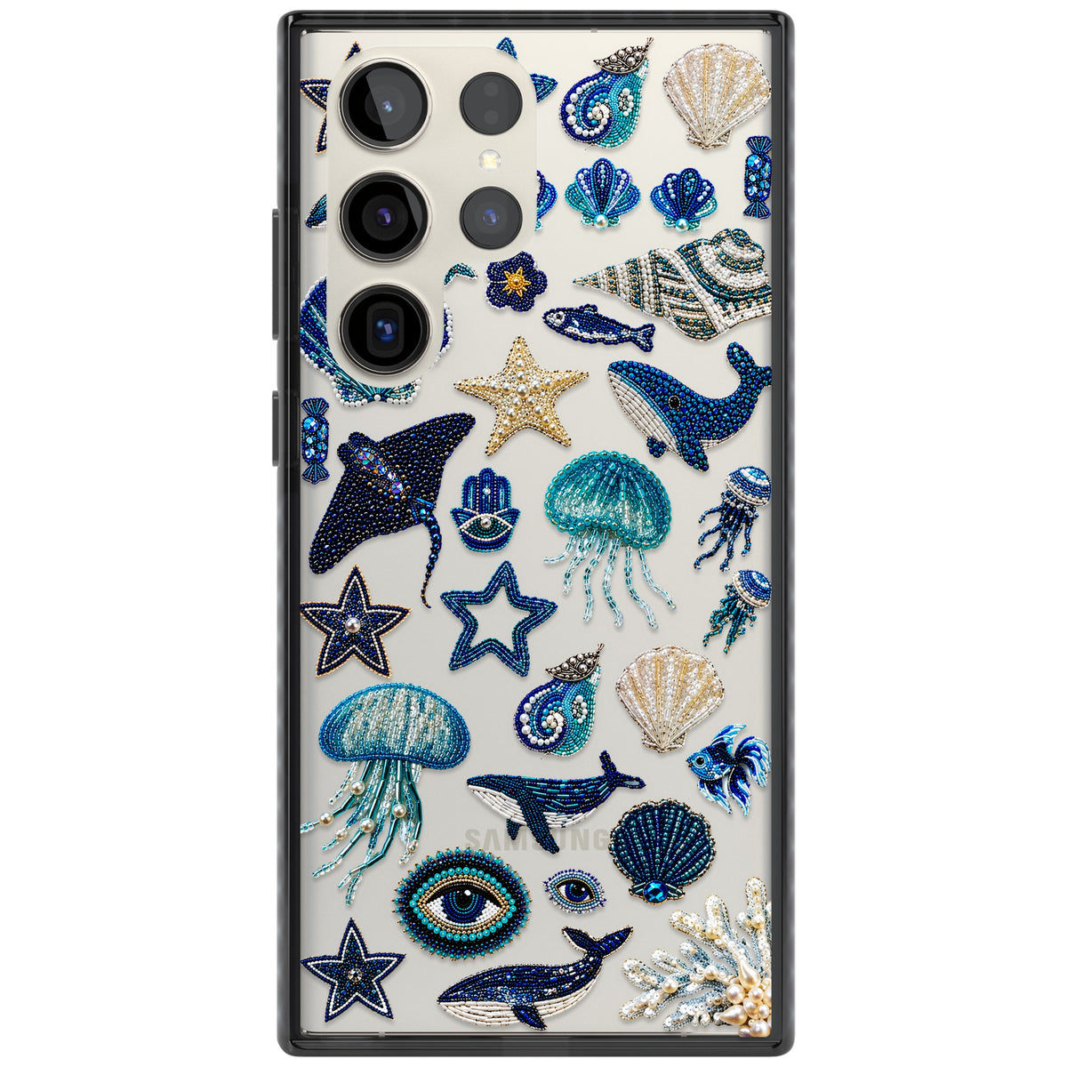 Beaded Coastal Samsung S22 Ultra / Samsung S23 Ultra / Samsung S24 Ultra Impact Black Phone Case front