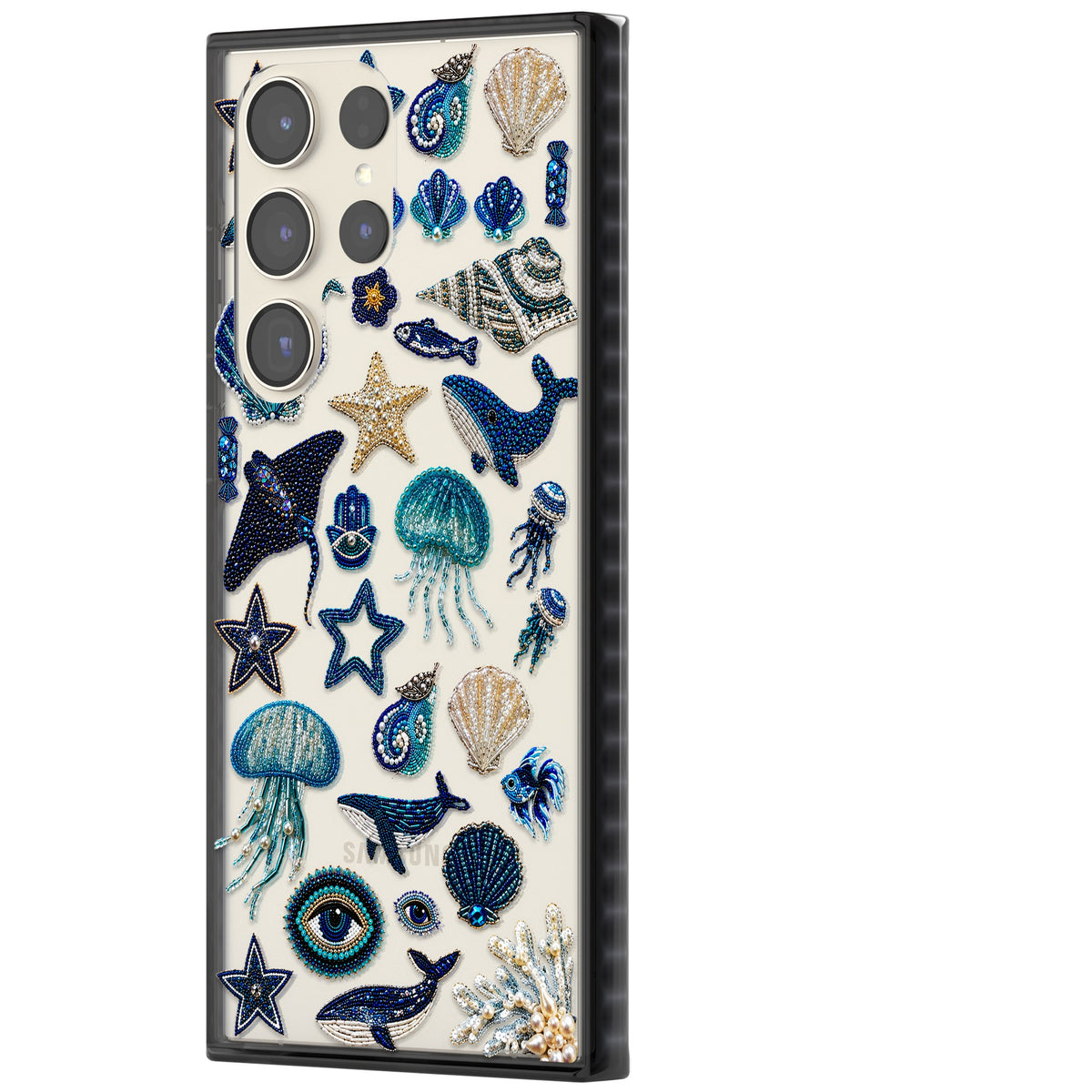 Beaded Coastal Samsung S22 Ultra / Samsung S23 Ultra / Samsung S24 Ultra Impact Black Phone Case side