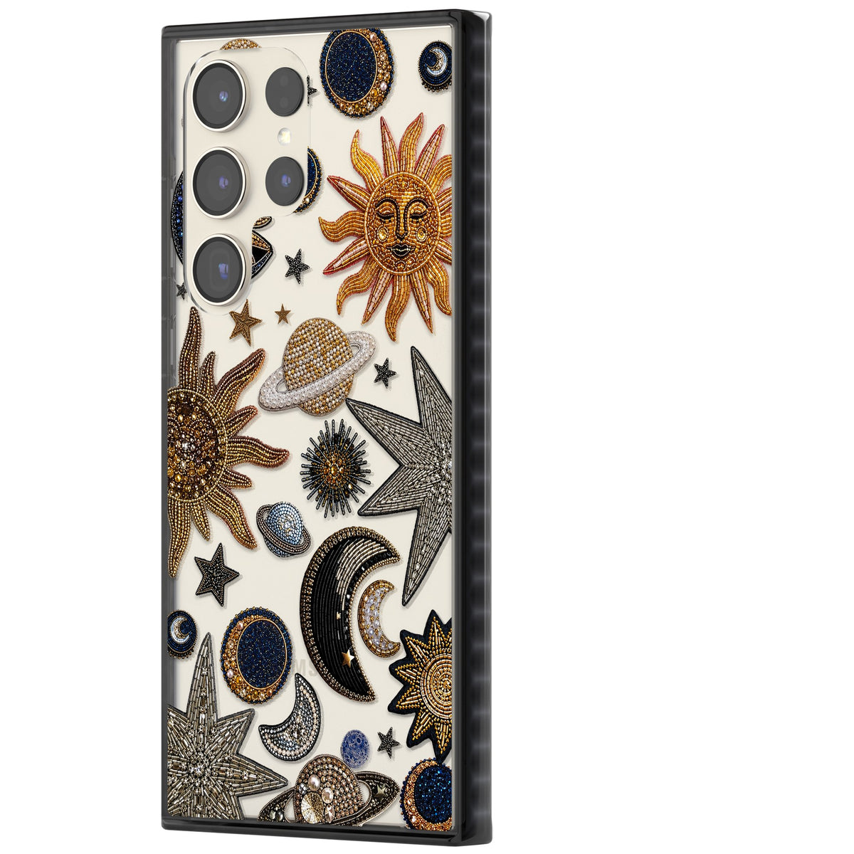 Beaded Cosmos Samsung S22 Ultra / Samsung S23 Ultra / Samsung S24 Ultra Impact Black Phone Case side