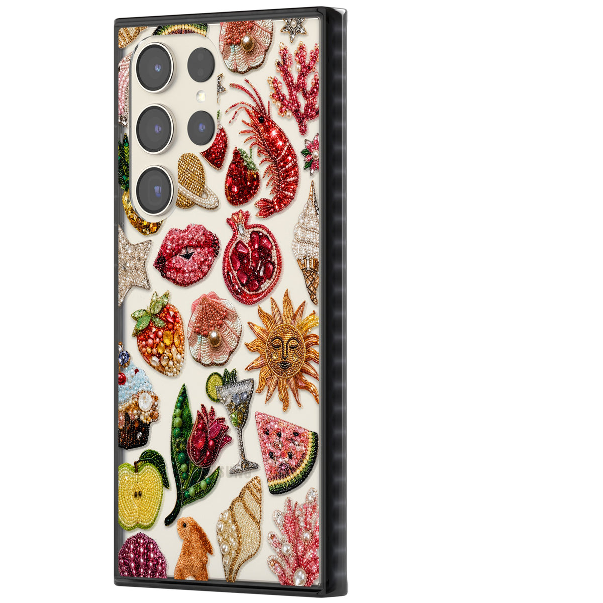 Beaded Riviera Samsung S22 Ultra / Samsung S23 Ultra / Samsung S24 Ultra Impact Black Phone Case side